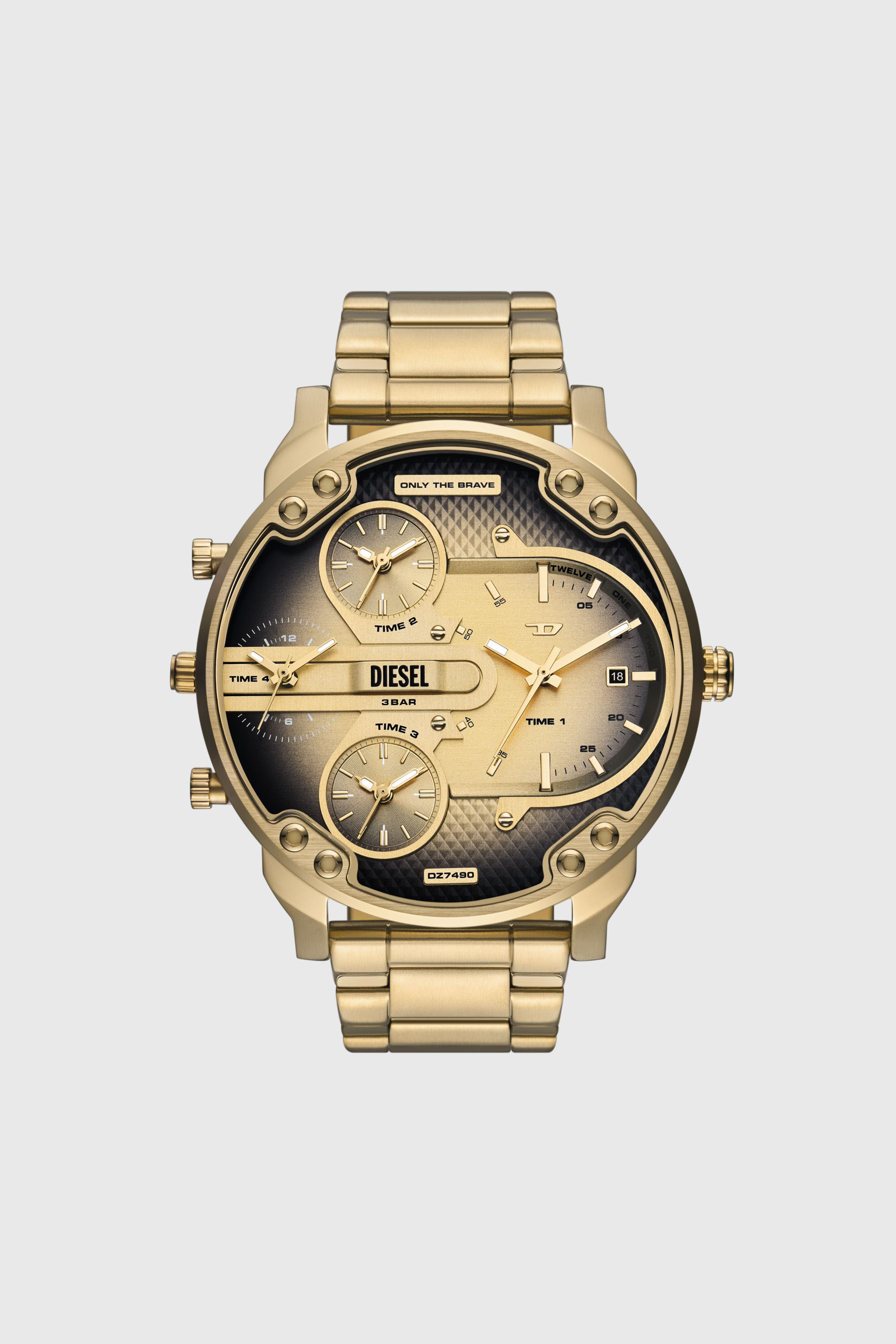Diesel - DZ7490 WATCH, Montre Mr. Daddy Slim en acier inoxydable Homme in Dor&eacute; - 1