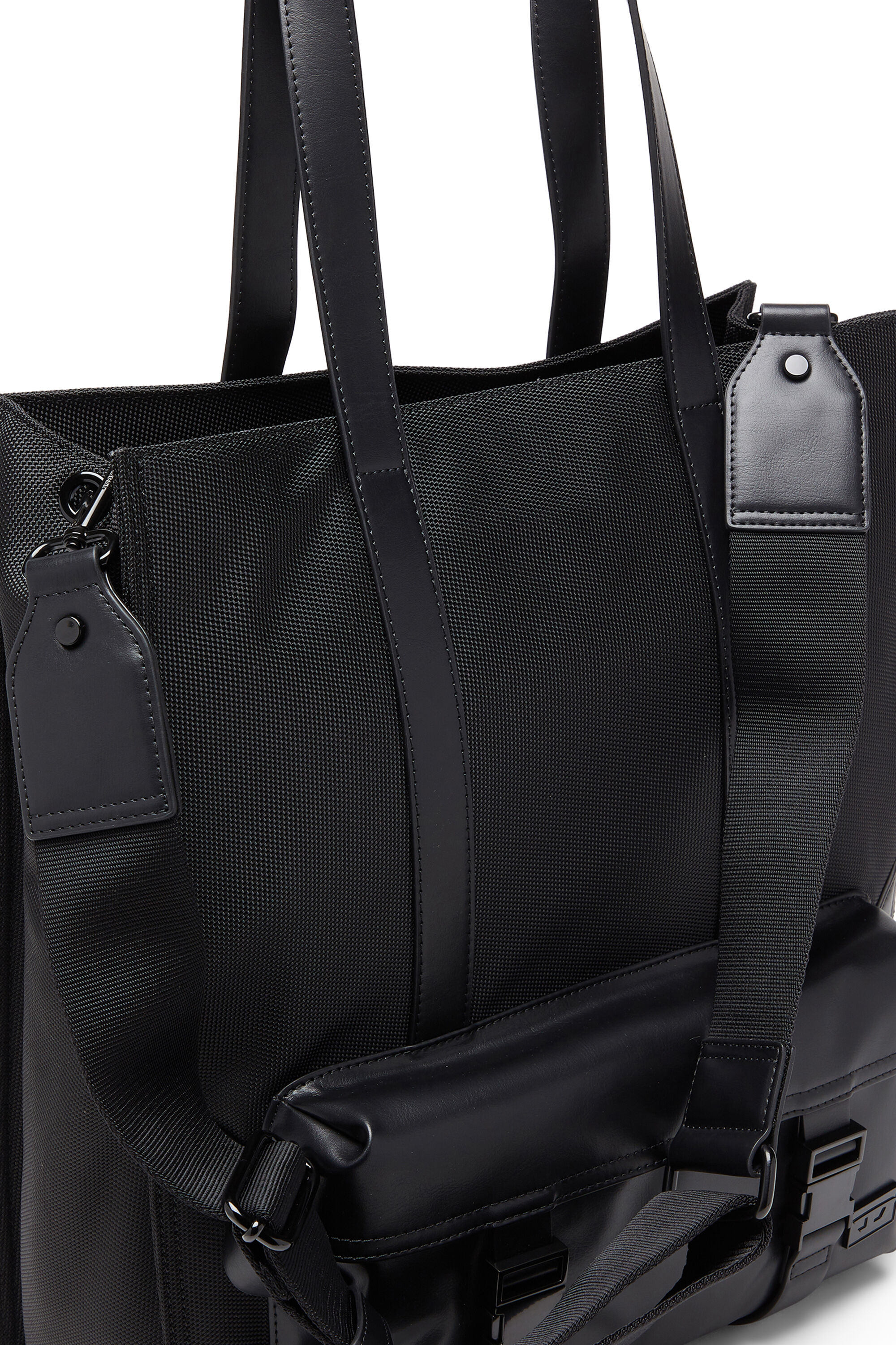 Diesel - MULTI-PKTS TOTE X, Multi-Pkts - Sac cabas avec poche &agrave; rabat et zip Mixte in Noir - 5