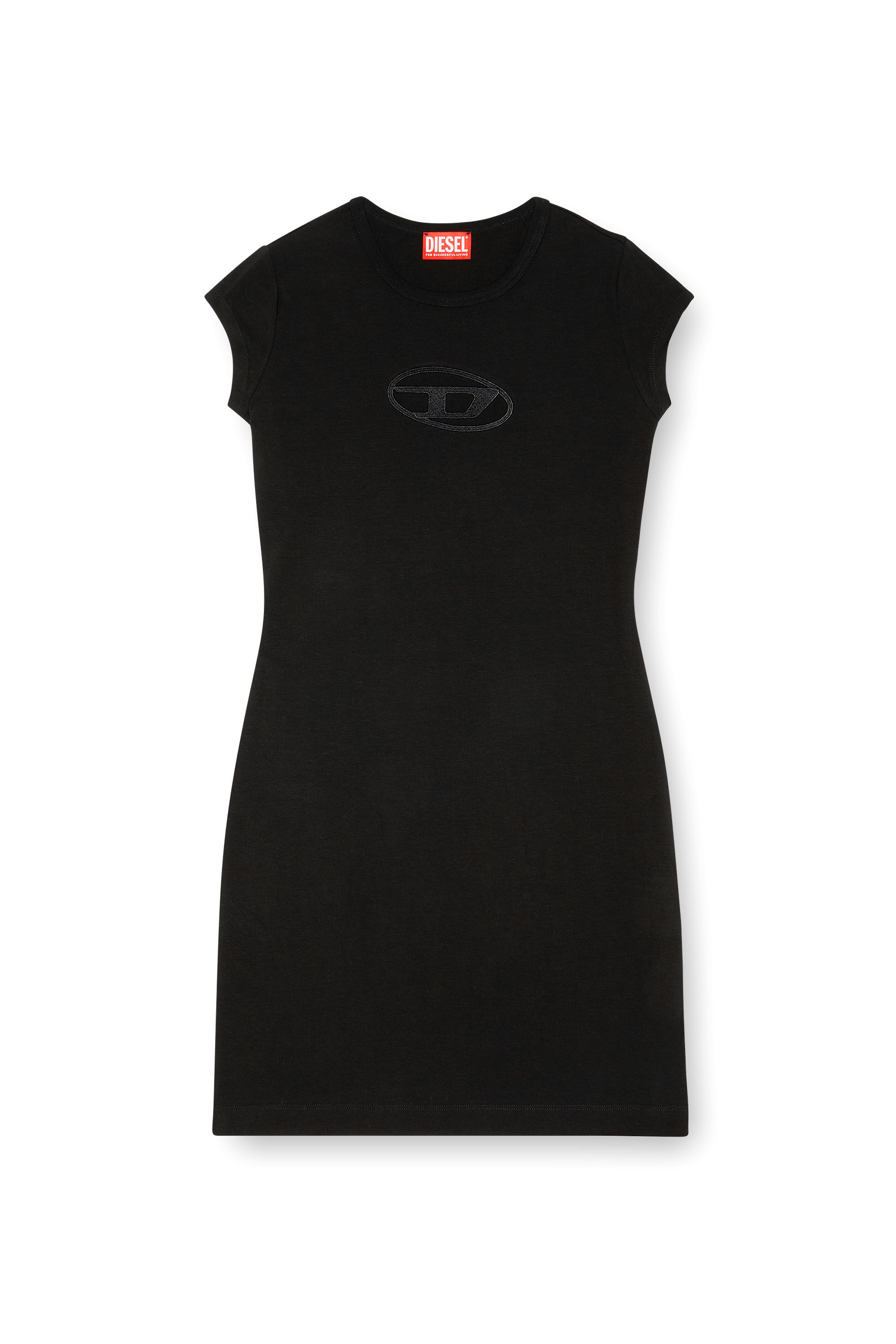 ワンピース DIESEL Black stretch cotton D-Angiel dress D-ANGIEL Woman: Short dress cut-out D logo | Black | Diesel