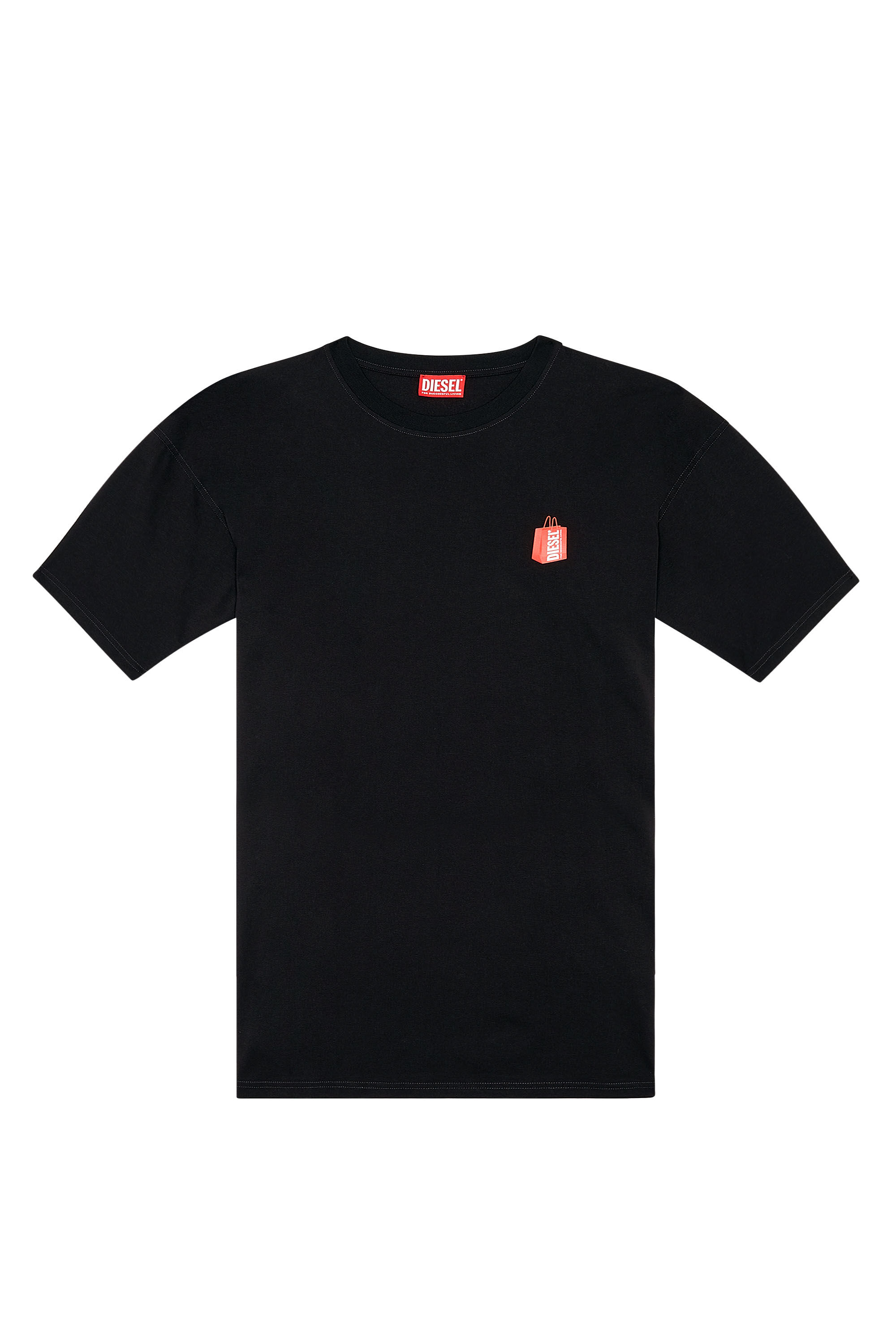 Diesel - T-BOXT-N2, Homme T-shirt avec imprimé sneaker Prototype in Noir - Image 2