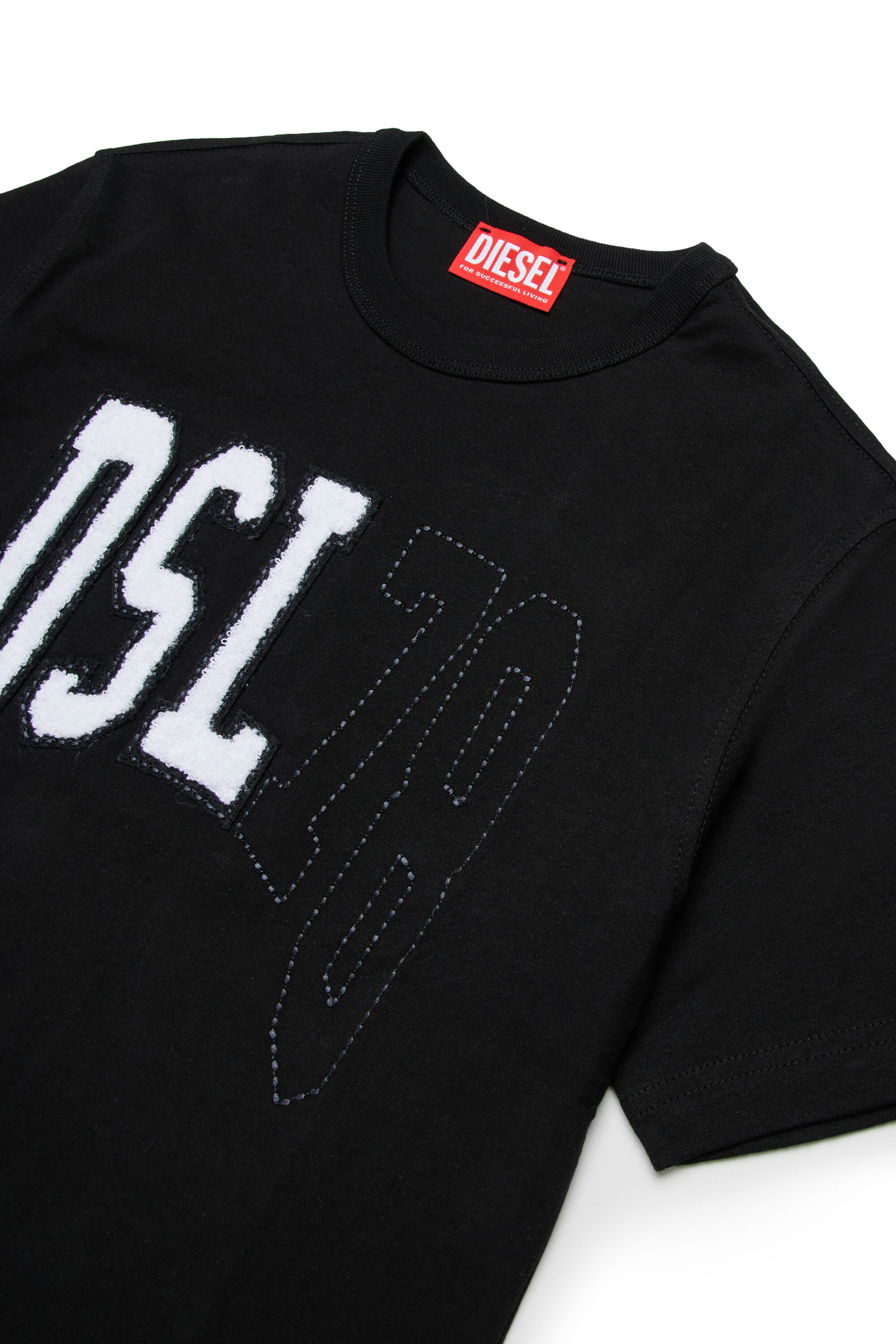Diesel - TWASHN OVER, T-shirt avec logo universitaire DSL78 Homme in Noir - 3