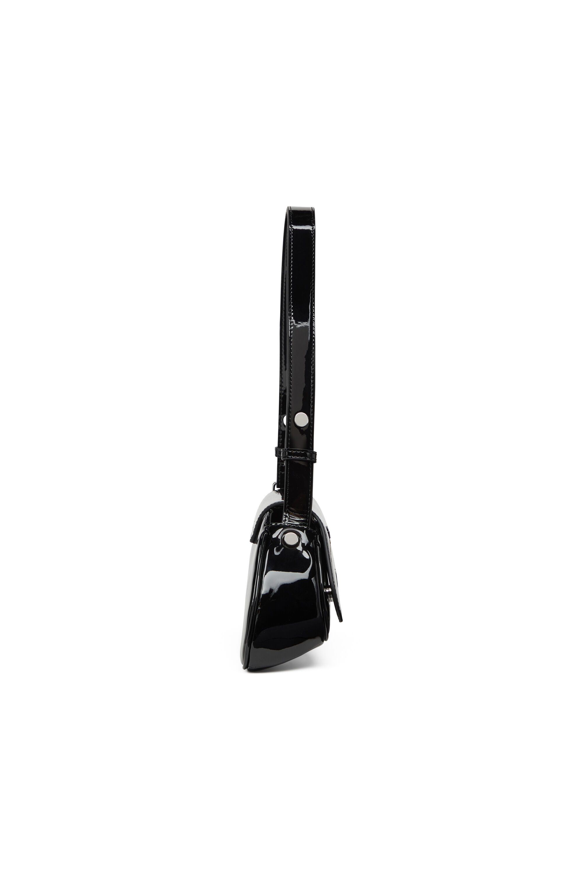 Diesel - PLAY CROSSBODY, Play-Sac à bandoulière en PU brillant Femme in Noir - 4