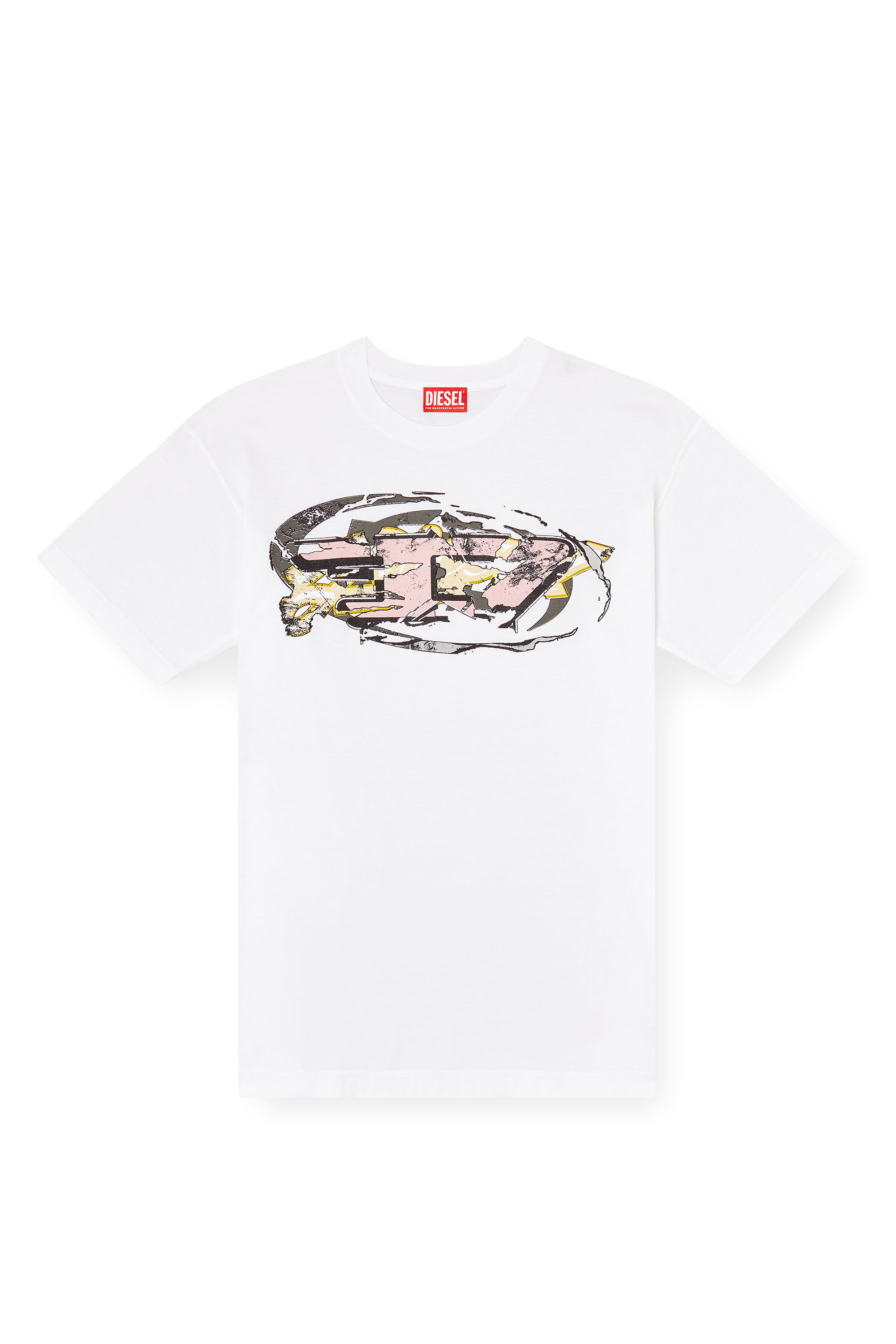 Diesel - T-NORM-T11, T-shirt avec logo Oval D Homme in Blanc - 2