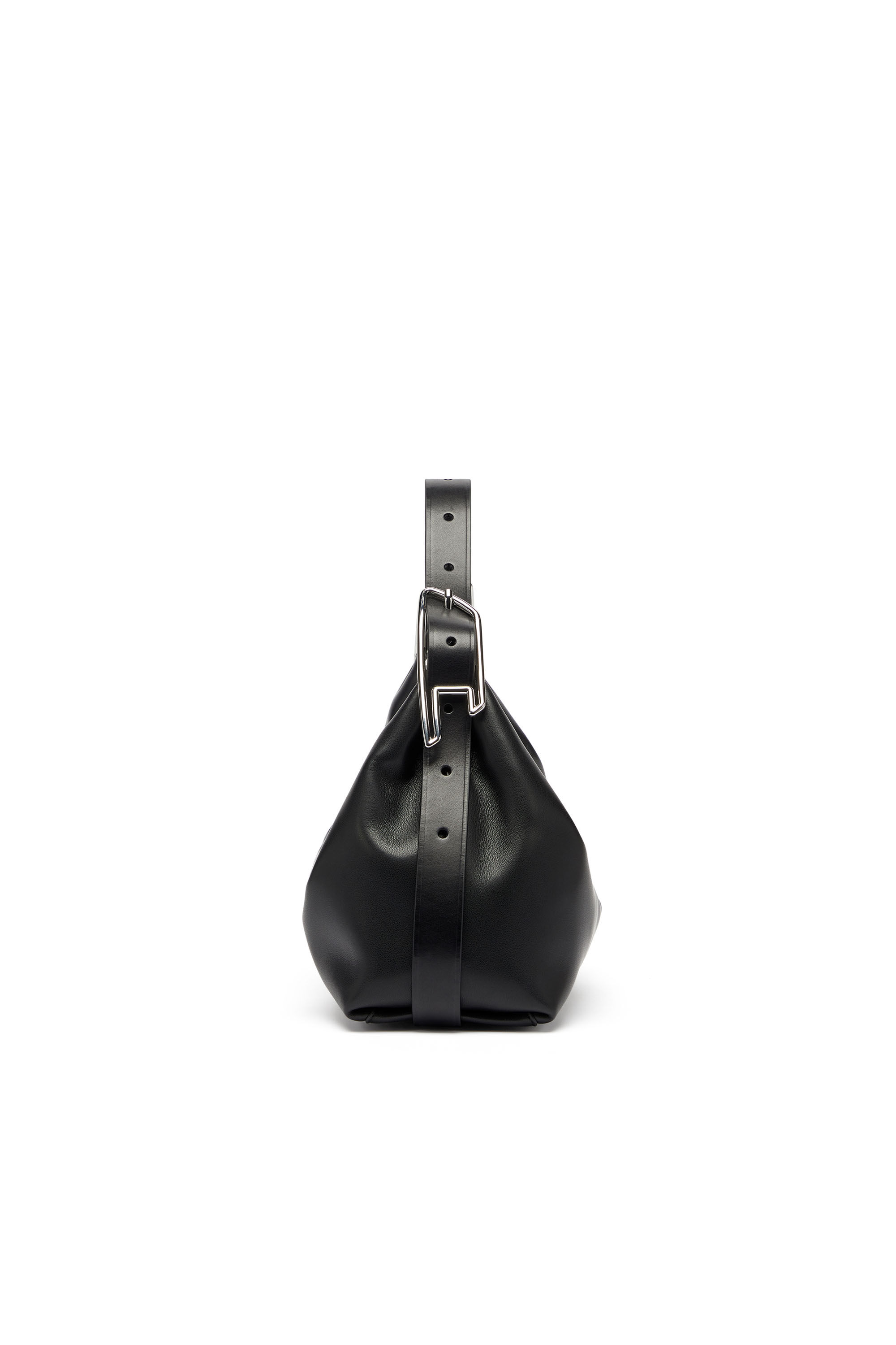 Diesel - D-LINE SHOULDER, D-Line-Sac &agrave; bandouli&egrave;re en cuir Femme in Noir - 5