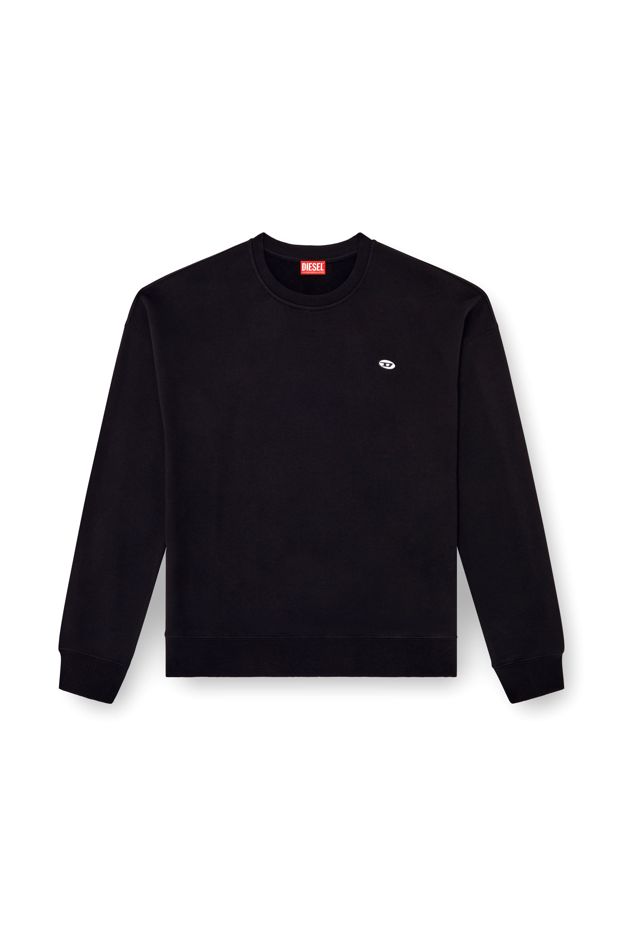 Diesel - S-ROB-DOVAL-PJ, Sweat-shirt avec empiècement oval D Homme in Noir - 2
