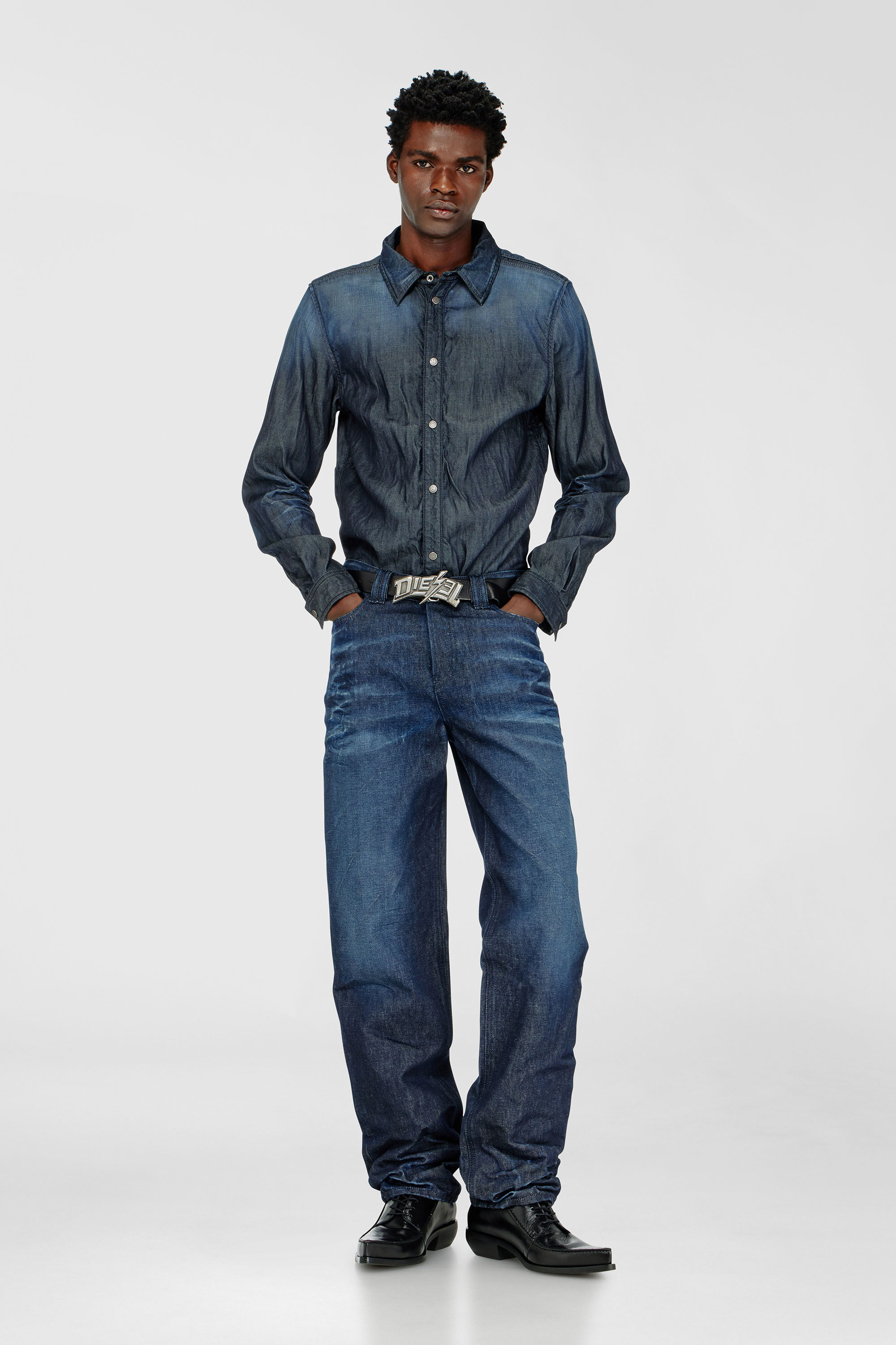 Diesel - Regular Jeans 1991 D-Voeed 007GF Homme, Bleu Fonc&eacute; - Image 1