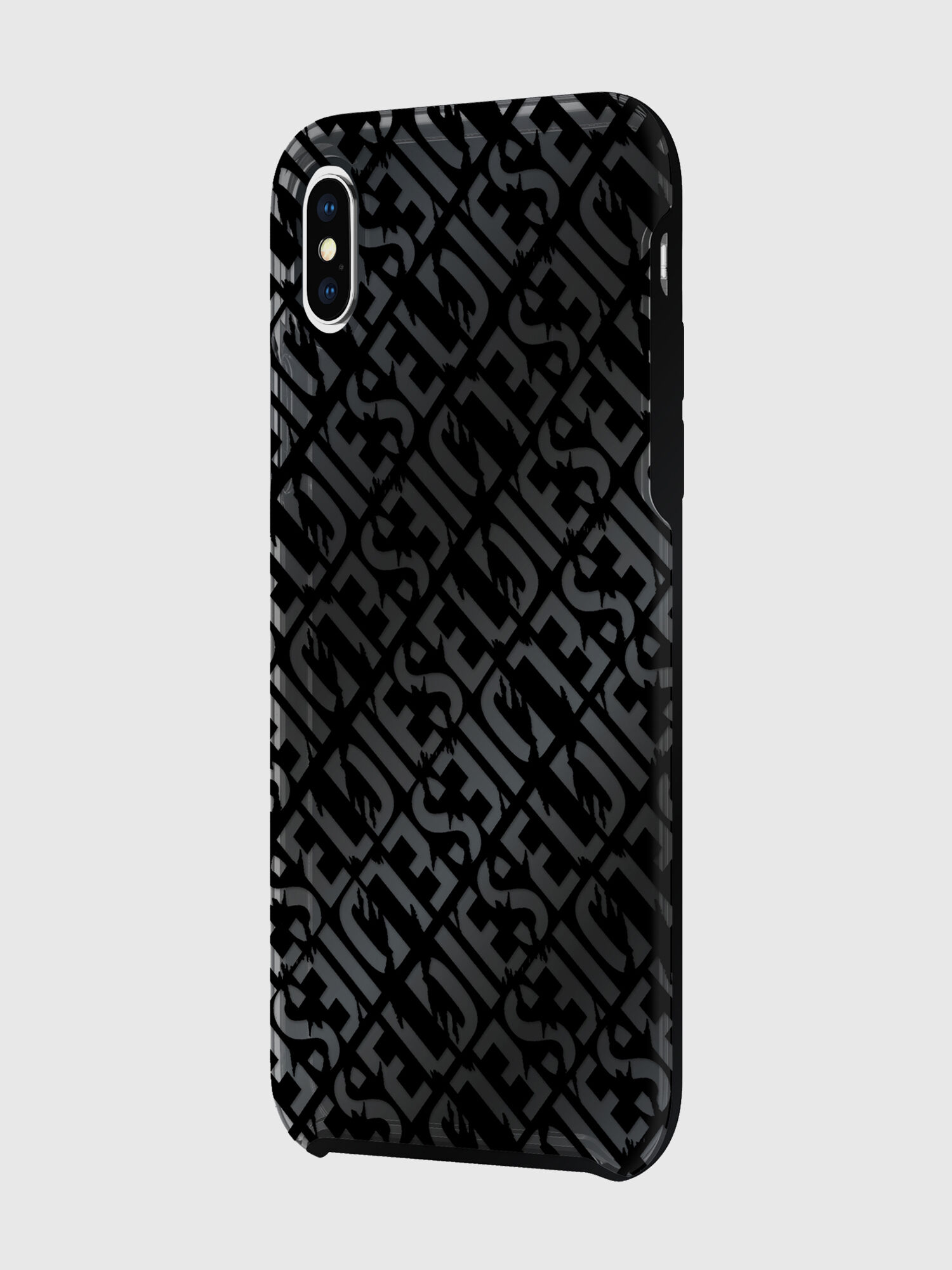 Diesel - DIESEL PRINTED CO-MOLD CASE FOR IPHONE XS MAX, Unisex's Distressed logo pattern case, iPhone XS Max in Black - 5