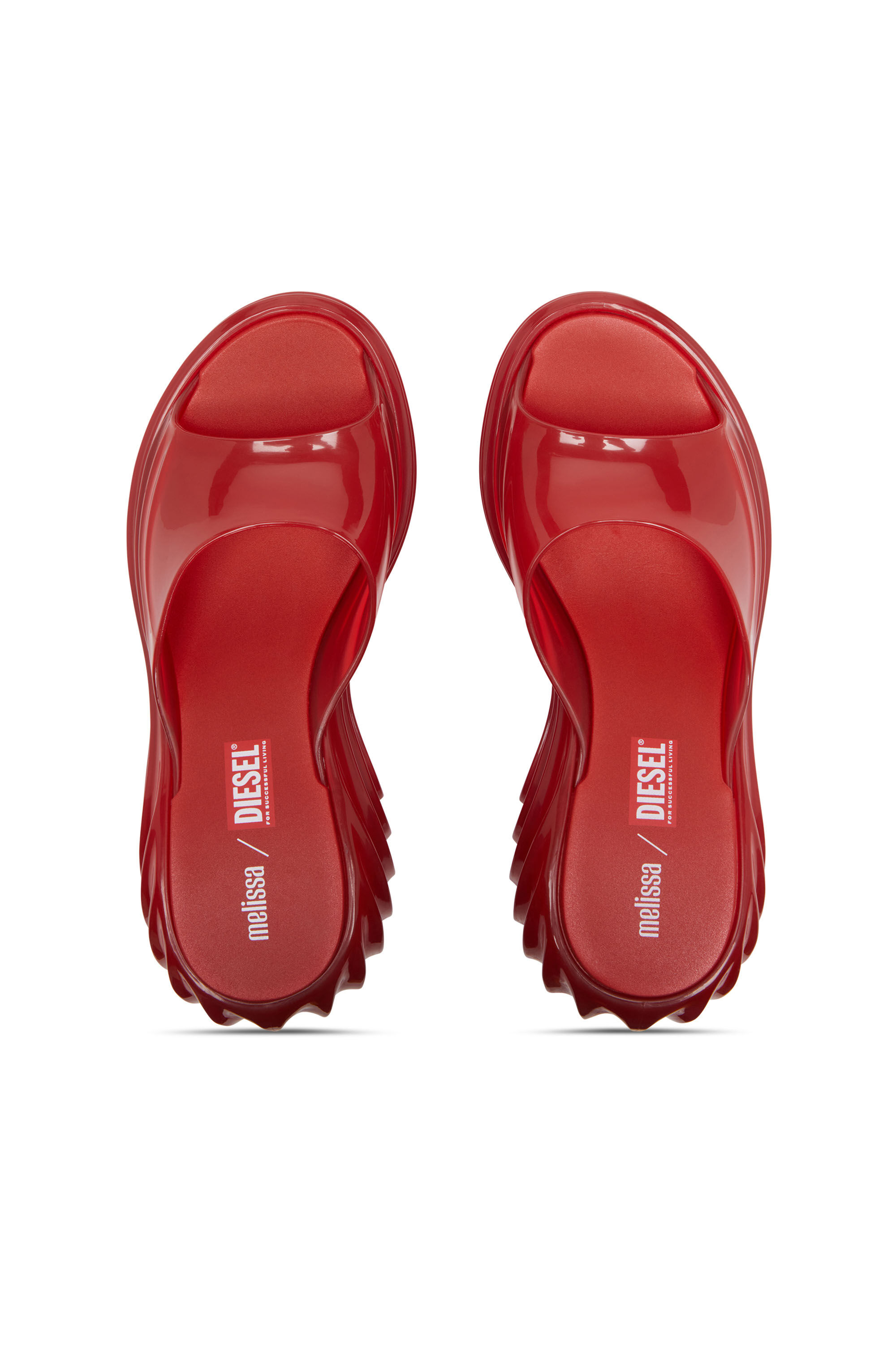 Diesel - MELISSA QUANTUM PLATFORM, Mule &agrave; plateforme en Melflex&reg; Femme in Rouge - 4