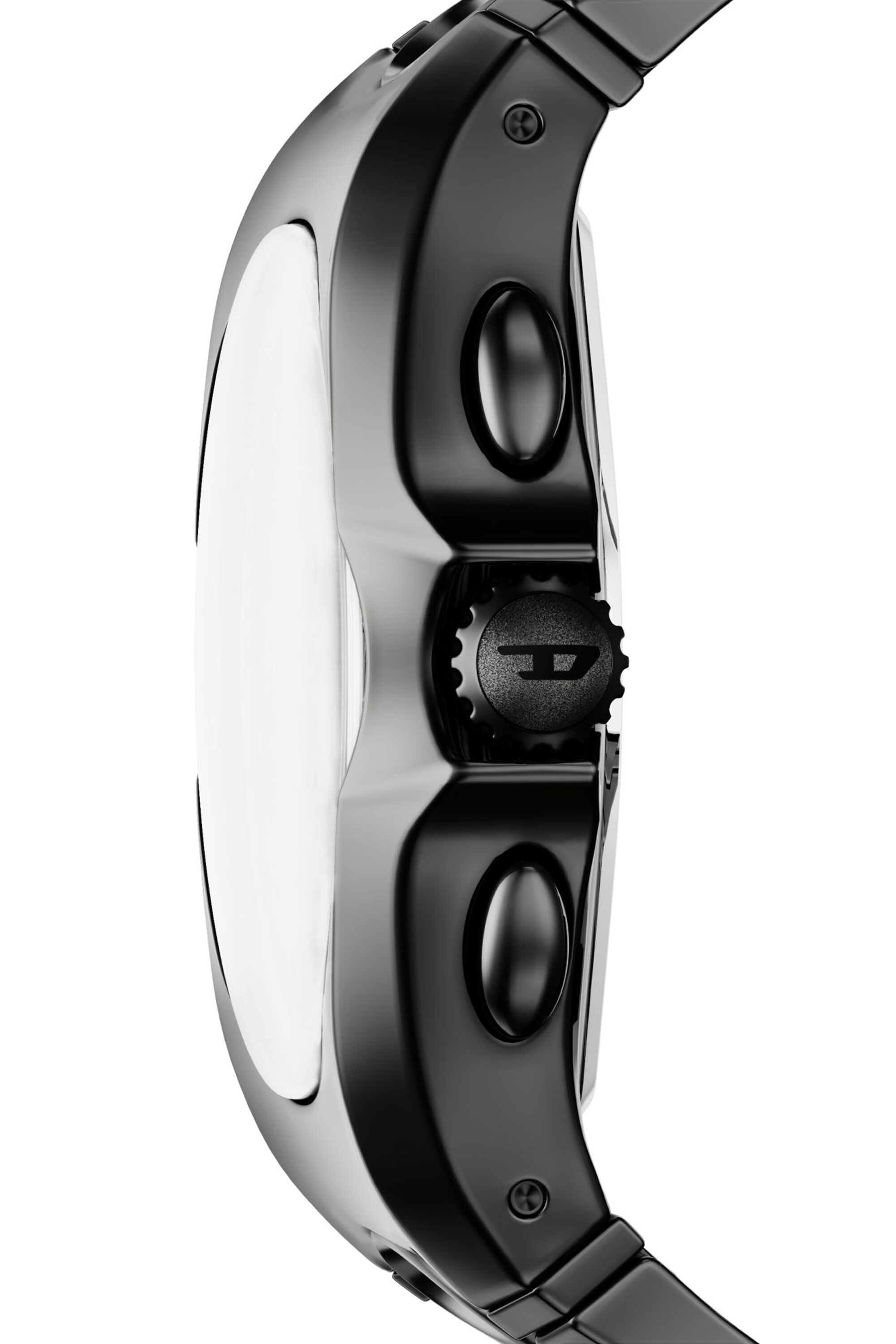 Diesel - DZ4726 WATCH, Montre D-Curve en acier inoxydable finition gunmetal Homme in Noir - 3
