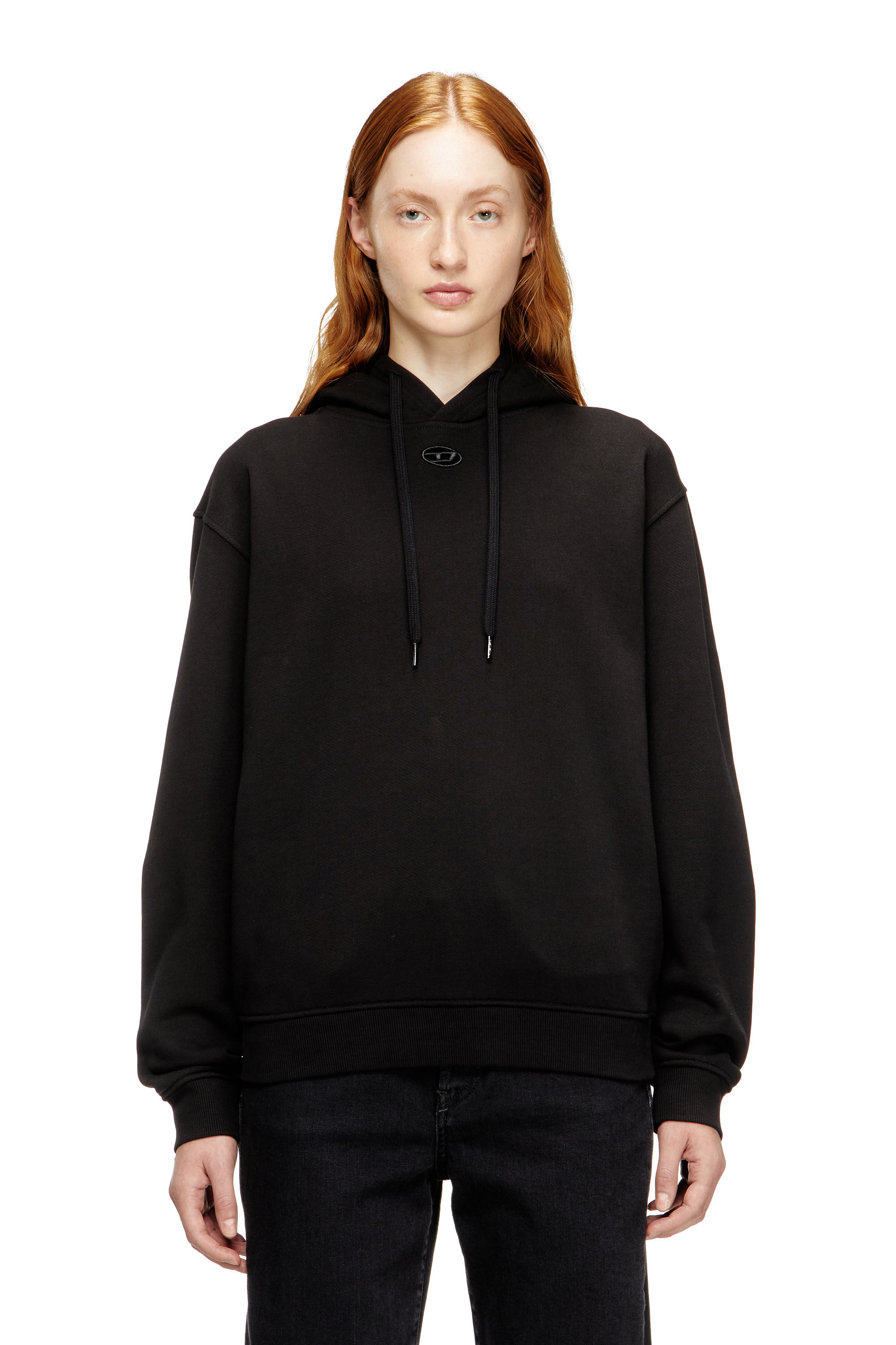 Diesel - F-NORMY-HOOD-OD, Woman's Hoodie in cotton with Oval D logo in null - 2