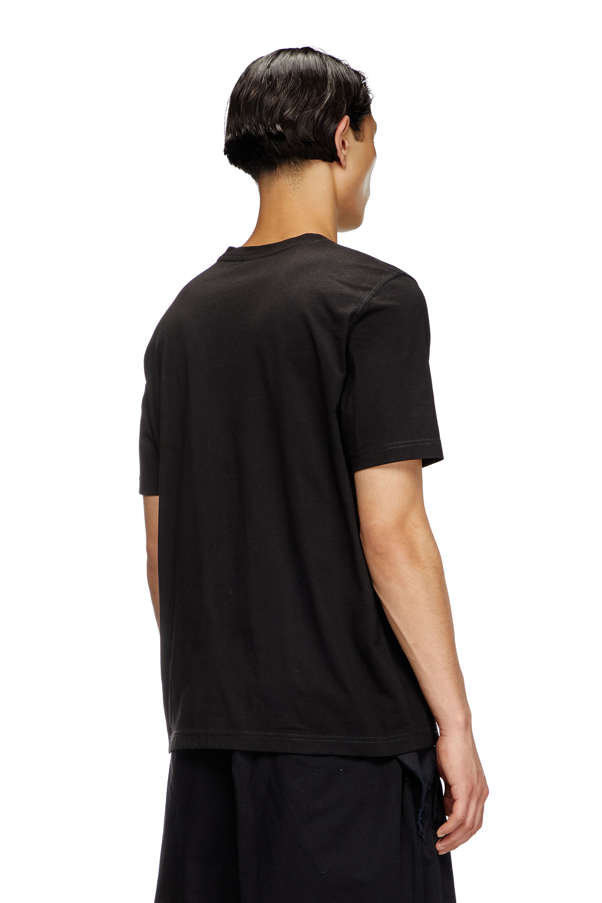 ★DIESEL★ T-Adjust R4 T-Shirt Black A163970GRAI9XX A163970G Men's T-shirt with puff-print logo | Black | Diesel