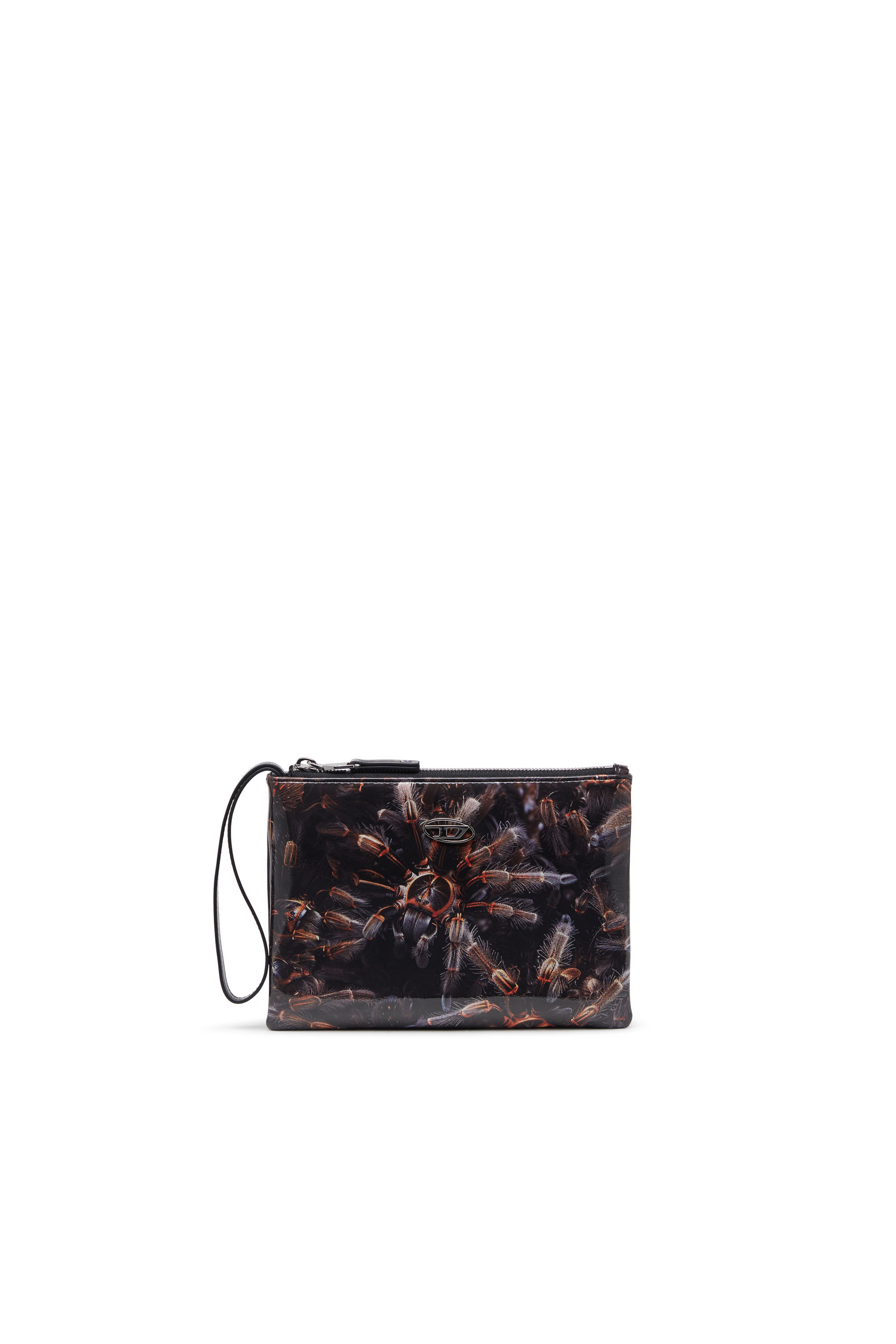 Diesel - PLAY POUCH II, Pochette en PU brillant imprimé Femme in Noir - 1