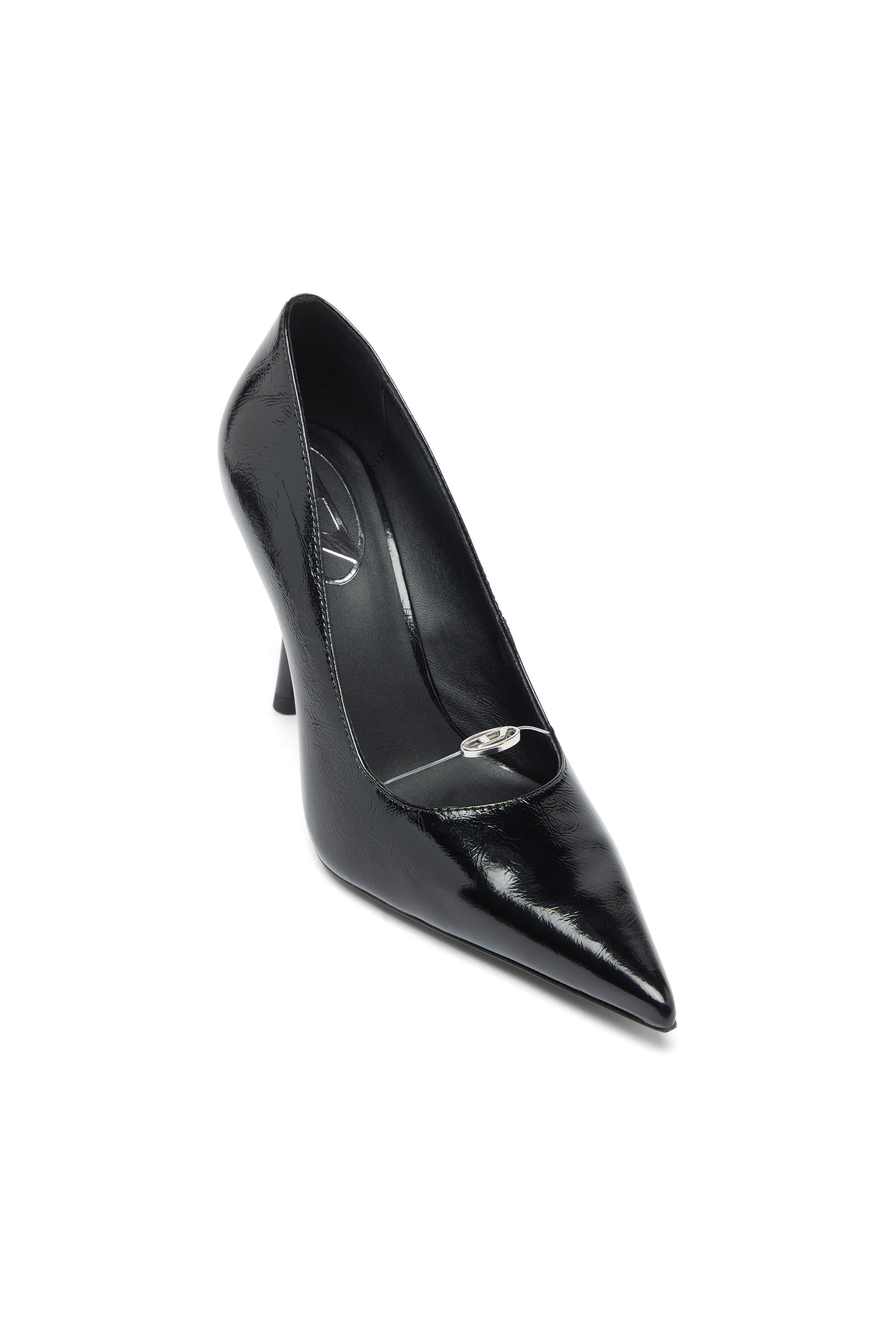 Diesel - D-JEWELS 90 P, D-Ten&Half - Escarpins en cuir naplak Femme in Noir - 6