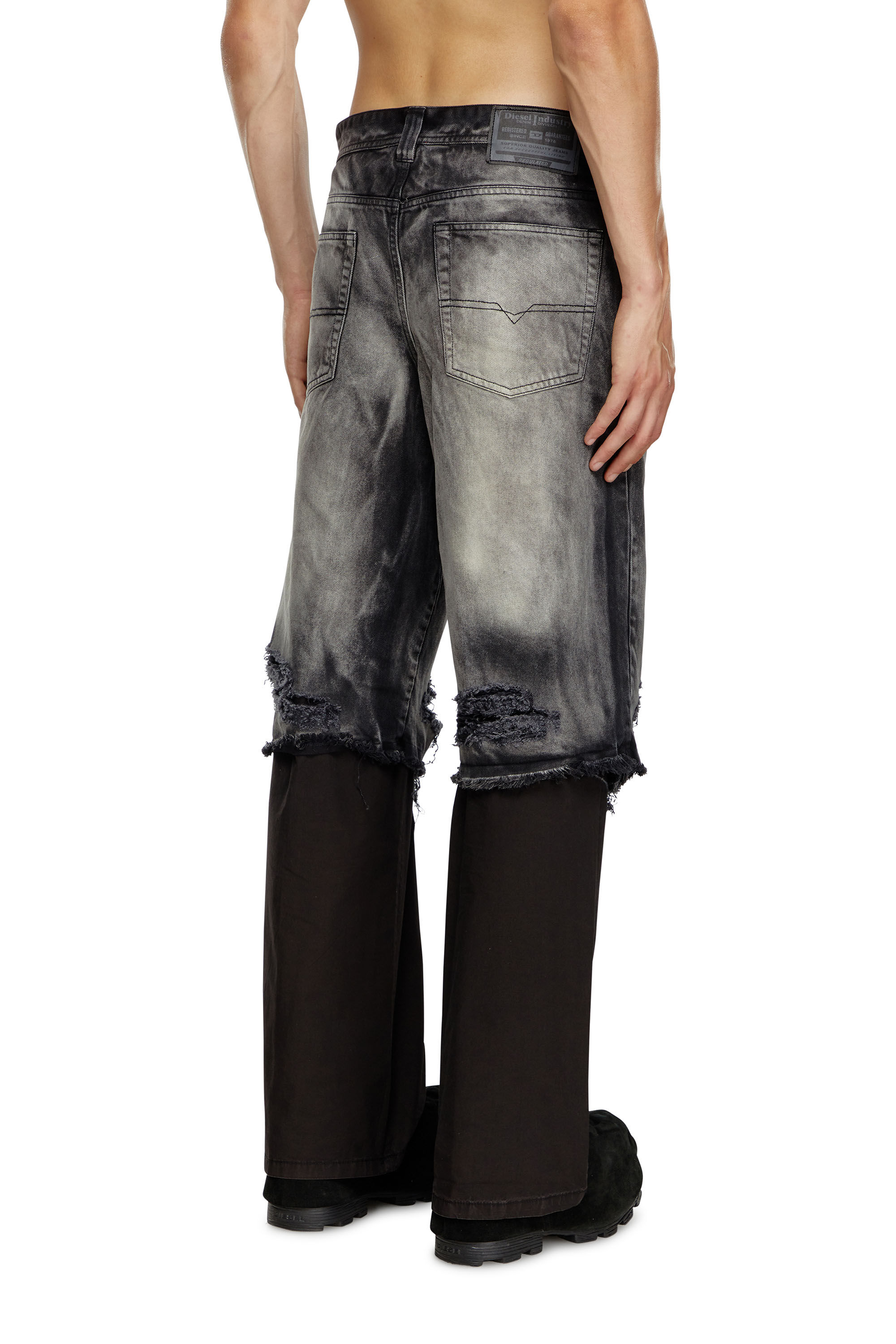 Men's 5-pocket pants with layered leg | Multicolor | Diesel