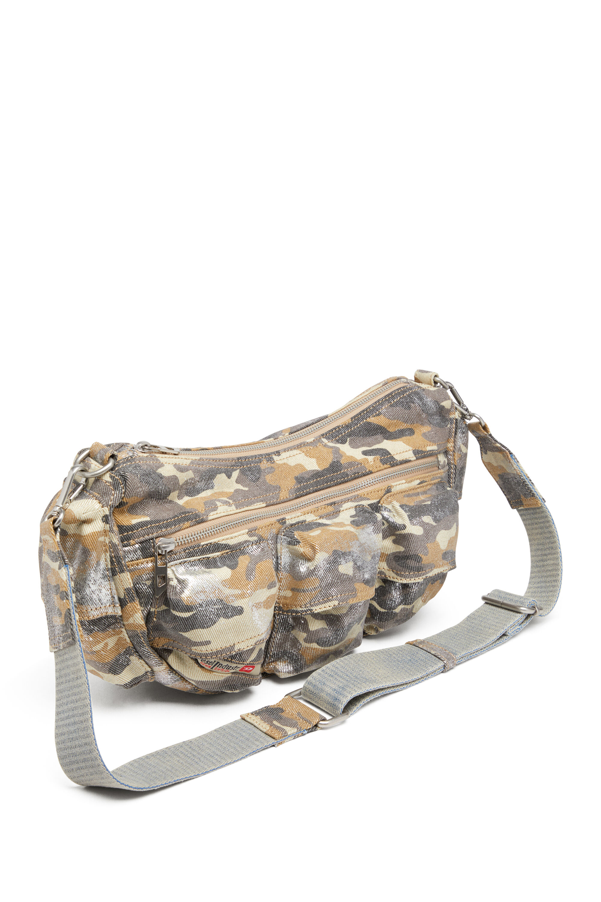 Diesel - MULTI-PKTS SHOULDER BAG X, Multi-Pkts-Sac multi-poches en sergé au motif camouflage métallisé Femme in Polychrome - 2