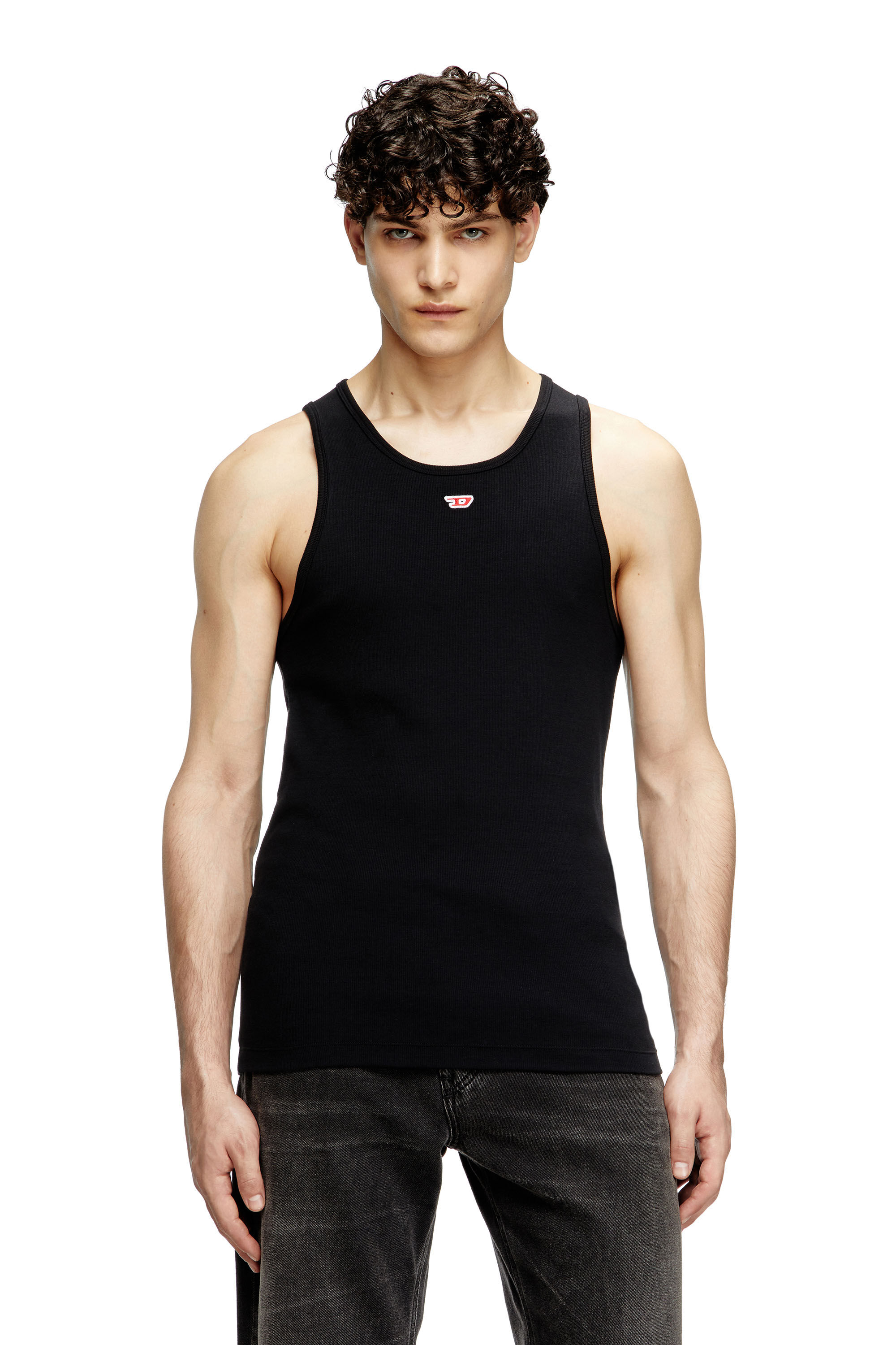 Diesel - T-LIFTY-D, Débardeur avec mini empiècement D Homme in Noir - 3