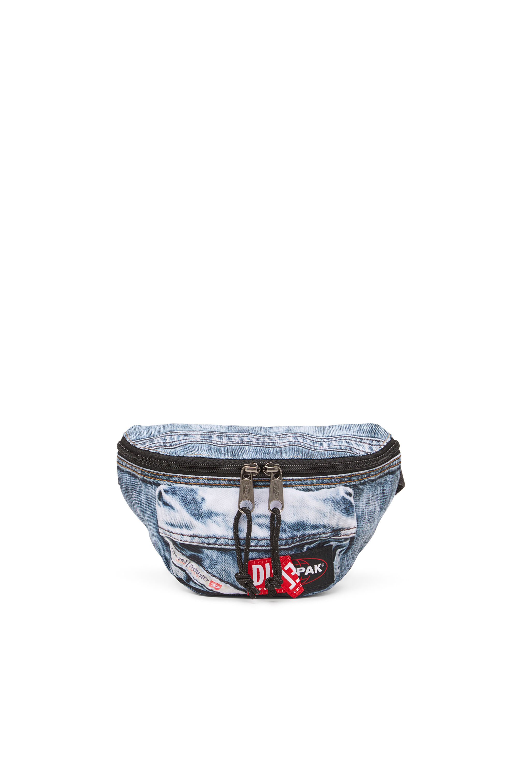 Diesel - DIESEL SPRINGER, Sac banane en denim trompe-l'œil Mixte in Bleu - 1