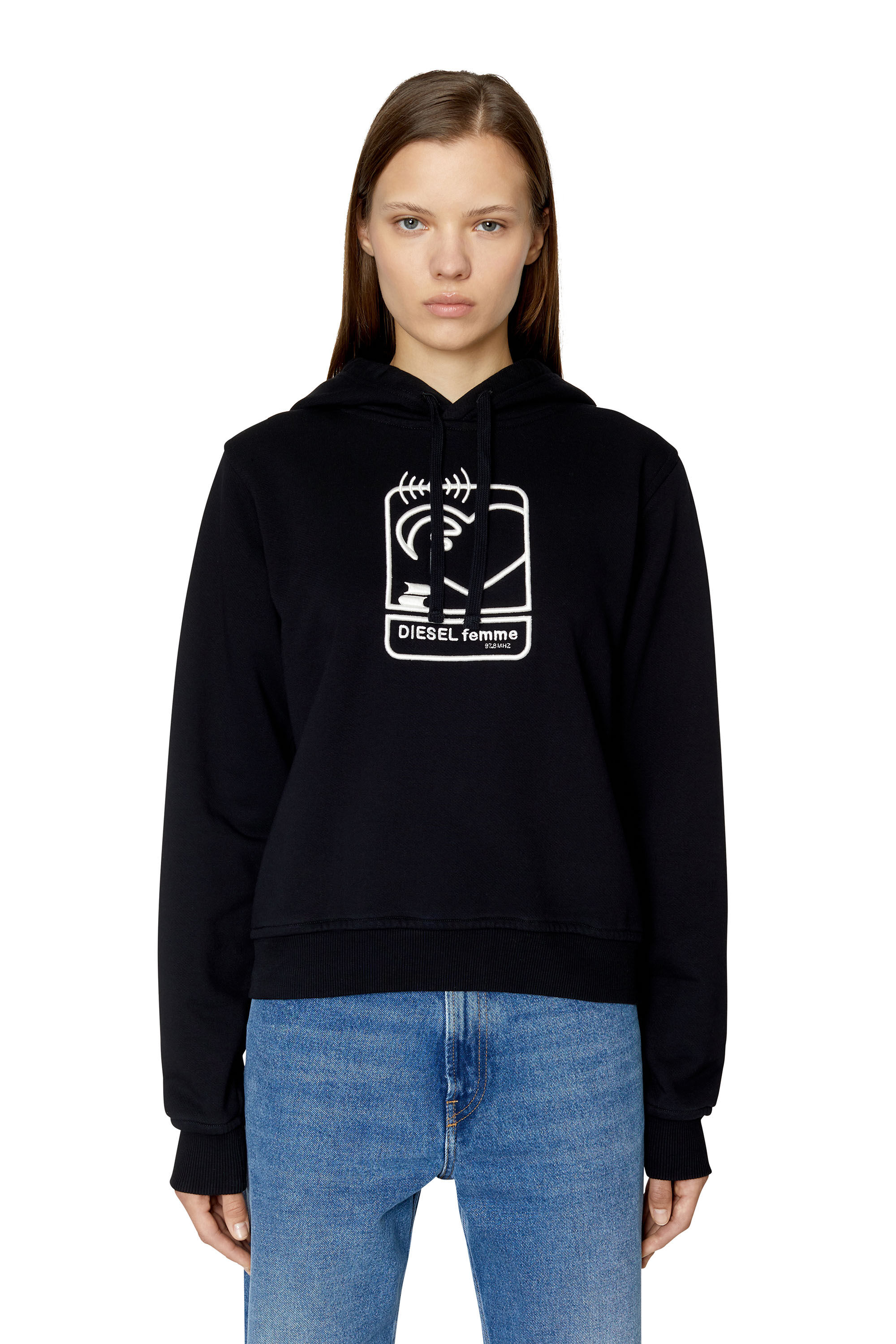 Diesel - F-REGGY-HOOD-E1, Black - Image 3