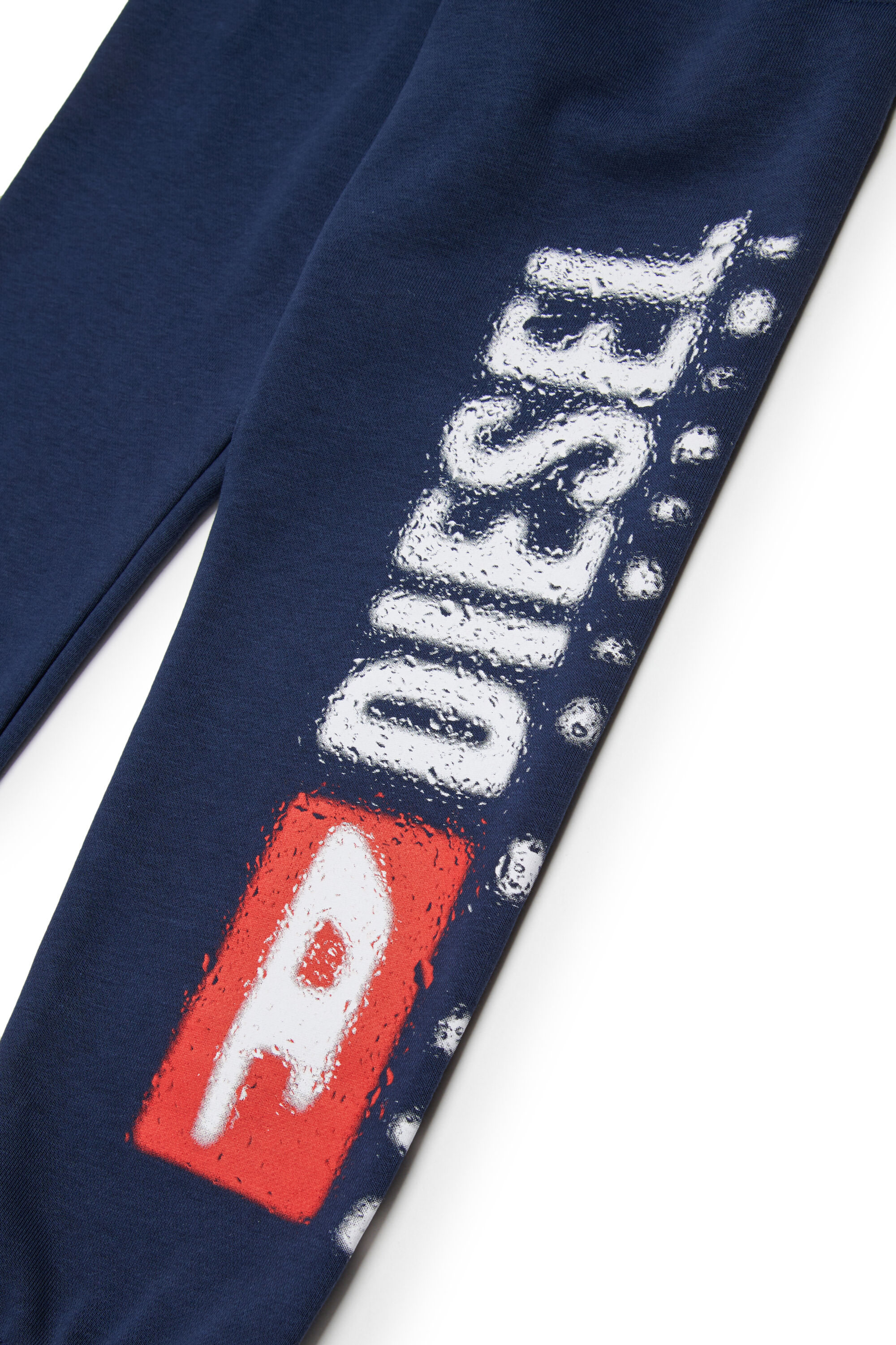 Diesel - PANTLI, Pantalon de jogging en coton avec cordon de serrage Homme in Bleu - 4