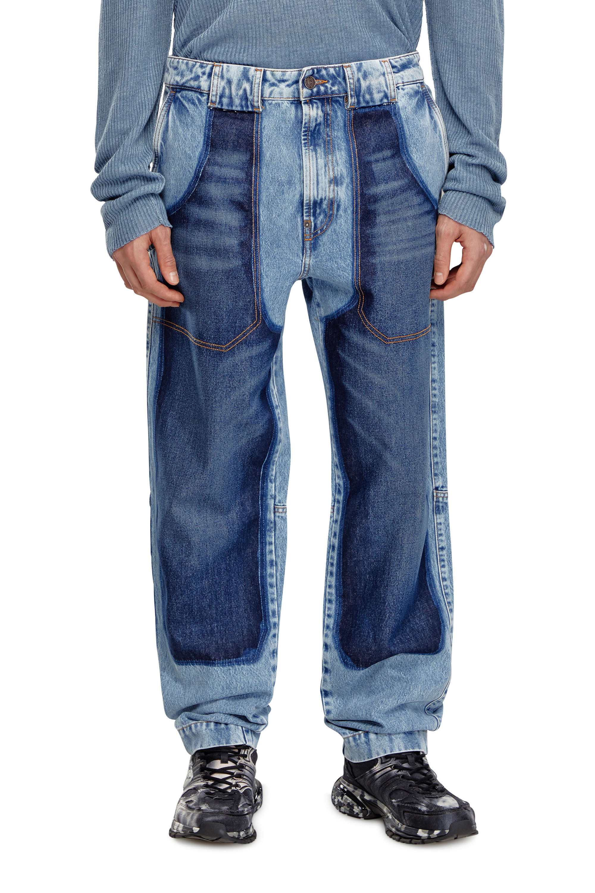 Diesel - Homme Tapered Jeans D-P-5-D 0GHAW, Bleu Clair - Image 3