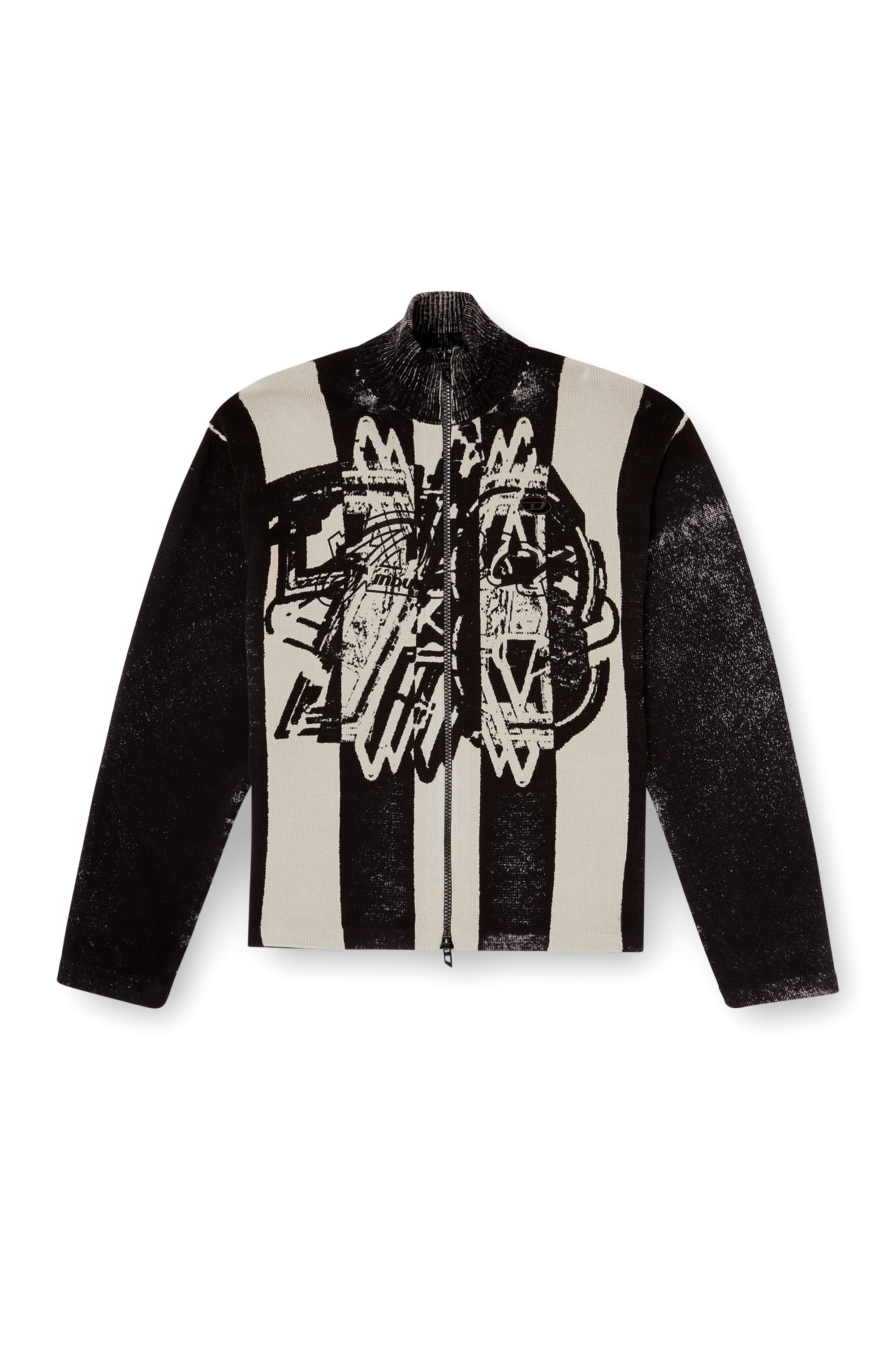 Diesel - K-OLIBA-JKT, Cardigan zippé à rayures, imprimé à l'intérieur Homme in ToBeDefined - 2