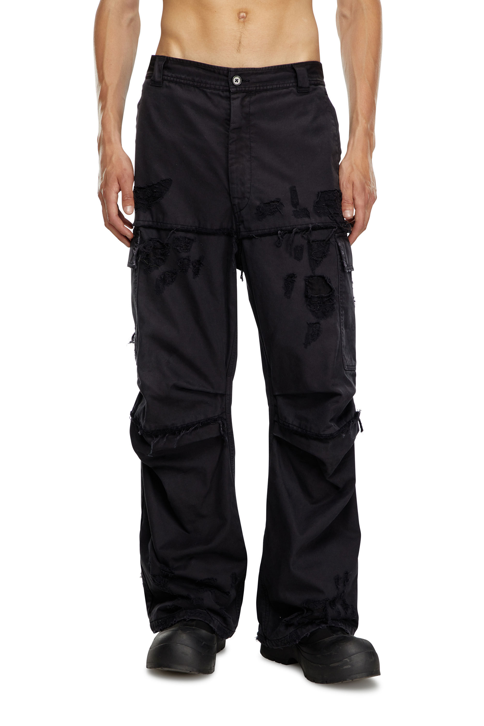 【限定セール！】 pants Cargo Men's in Diesel | Black | dobby cotton パンツ