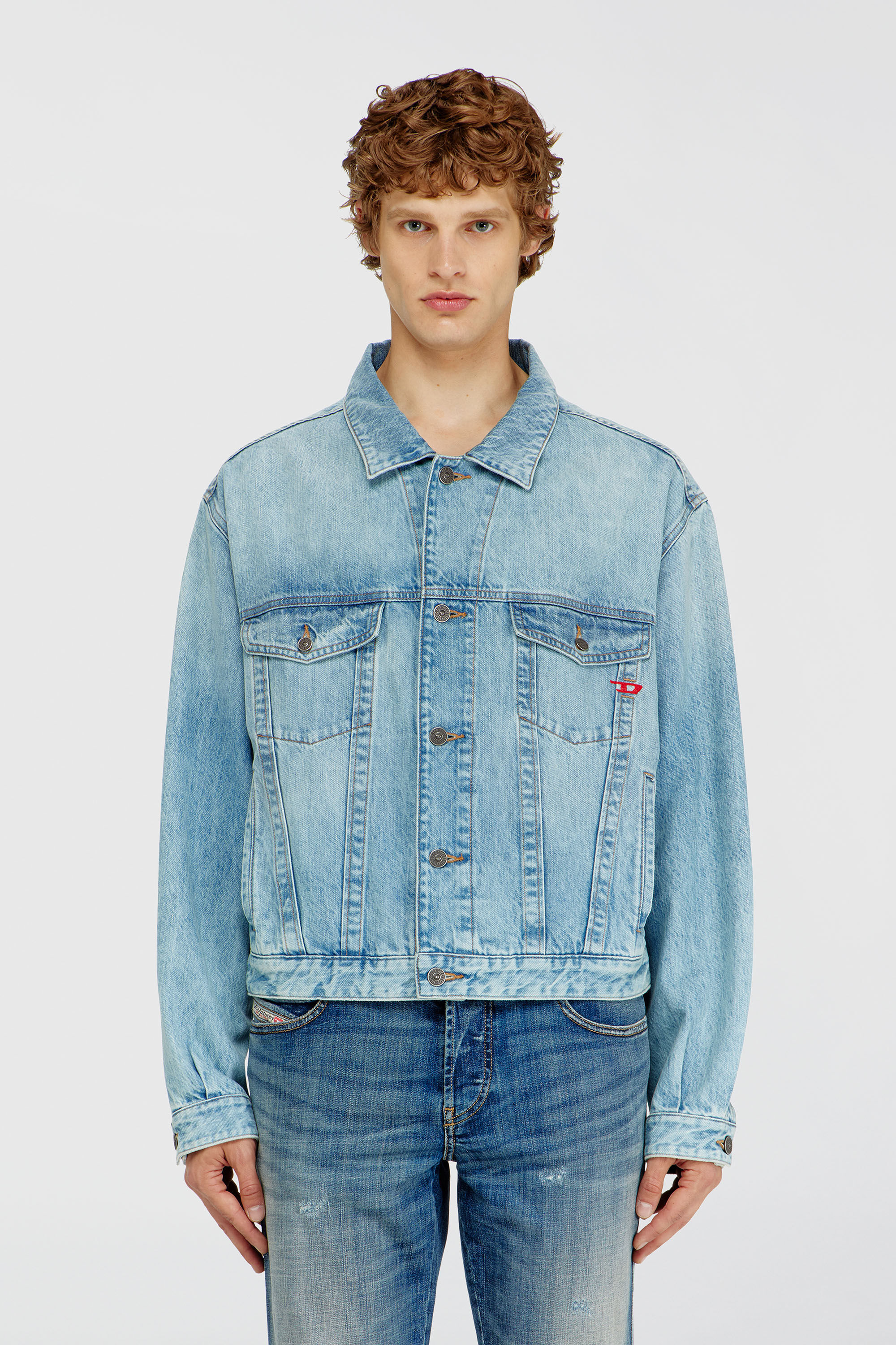 Diesel - D-RANGER, Veste trucker en denim Mixte in Bleu - 3
