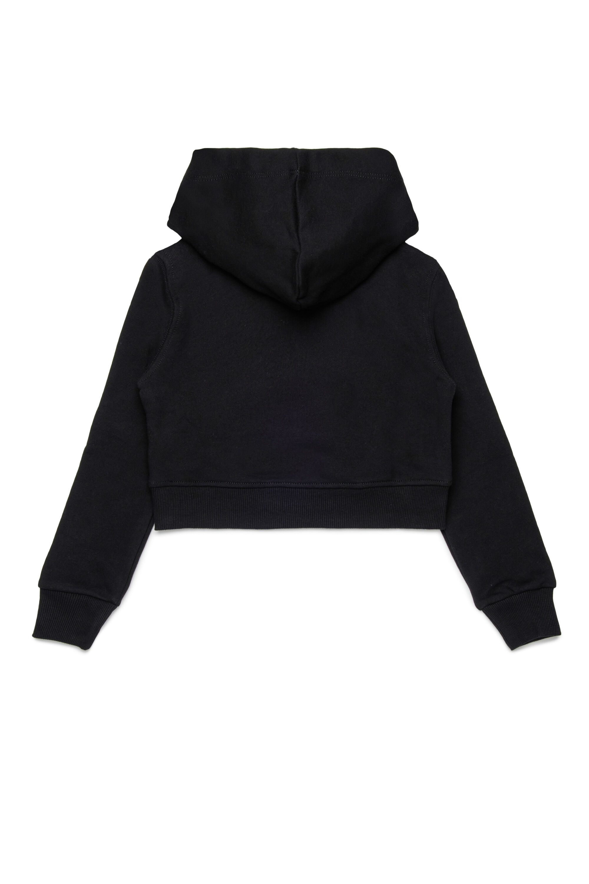 Diesel - SCUOREHOOD, Sweat-shirt cropped à capuche avec logo cœur Femme in Noir - 2