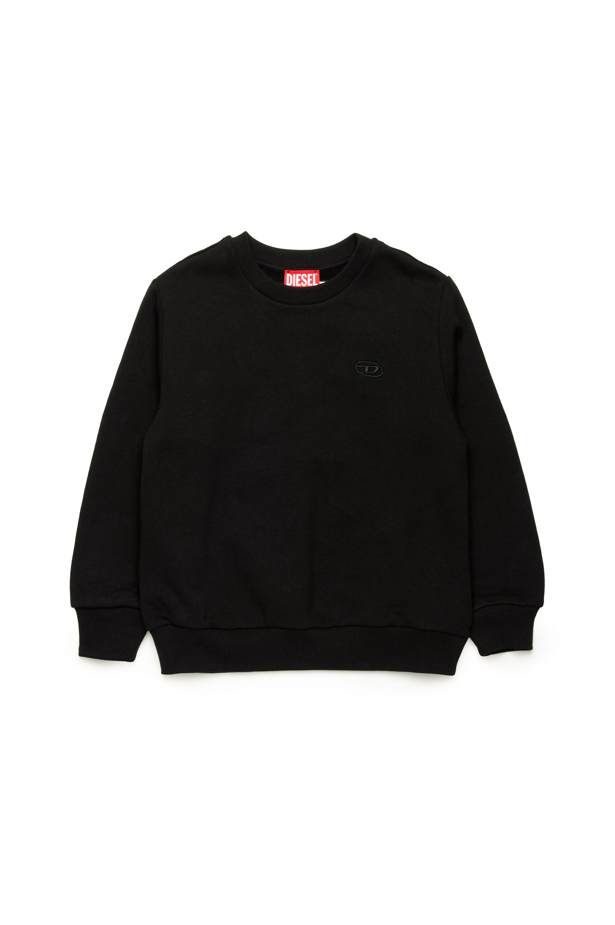 Diesel - SROBMEGOVALD OVER, Sweat-shirt avec mega broderie Oval D Homme in Noir - 1