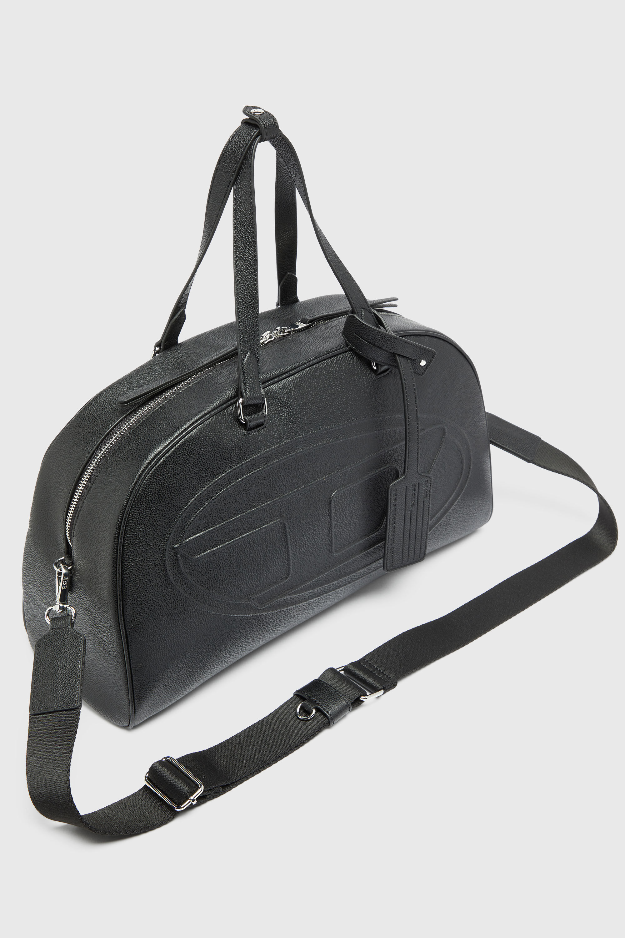 Diesel - 1DR DOME DUFFLE, 1DR Dome  - Sac de voyage en cuir avec Oval D Mixte in Noir - 5