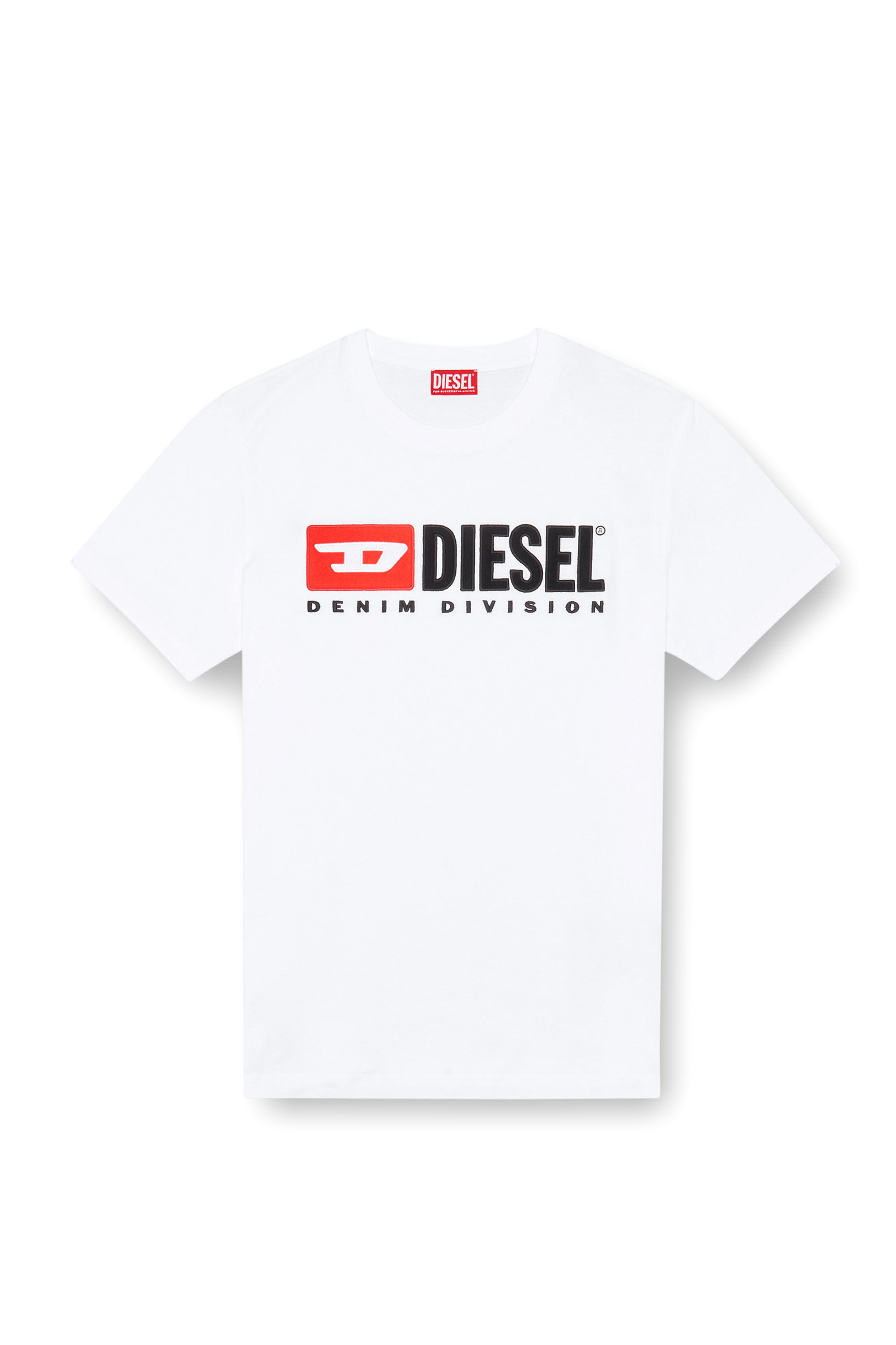 Diesel - T-BOXT-DIV, T-shirt avec empiècement Diesel Homme in Blanc - 2