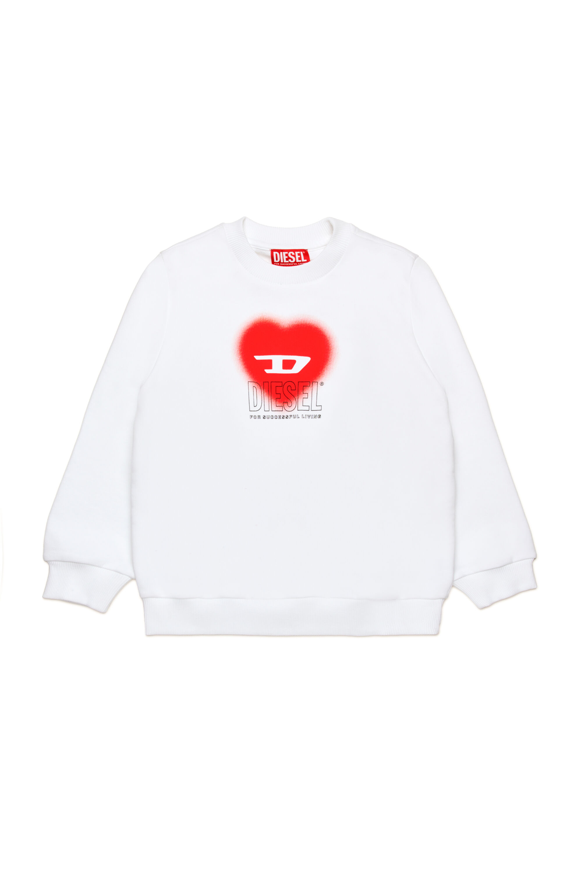 Diesel - SCACUORE, Sweat-shirt avec logo cœur Femme in Blanc - 1