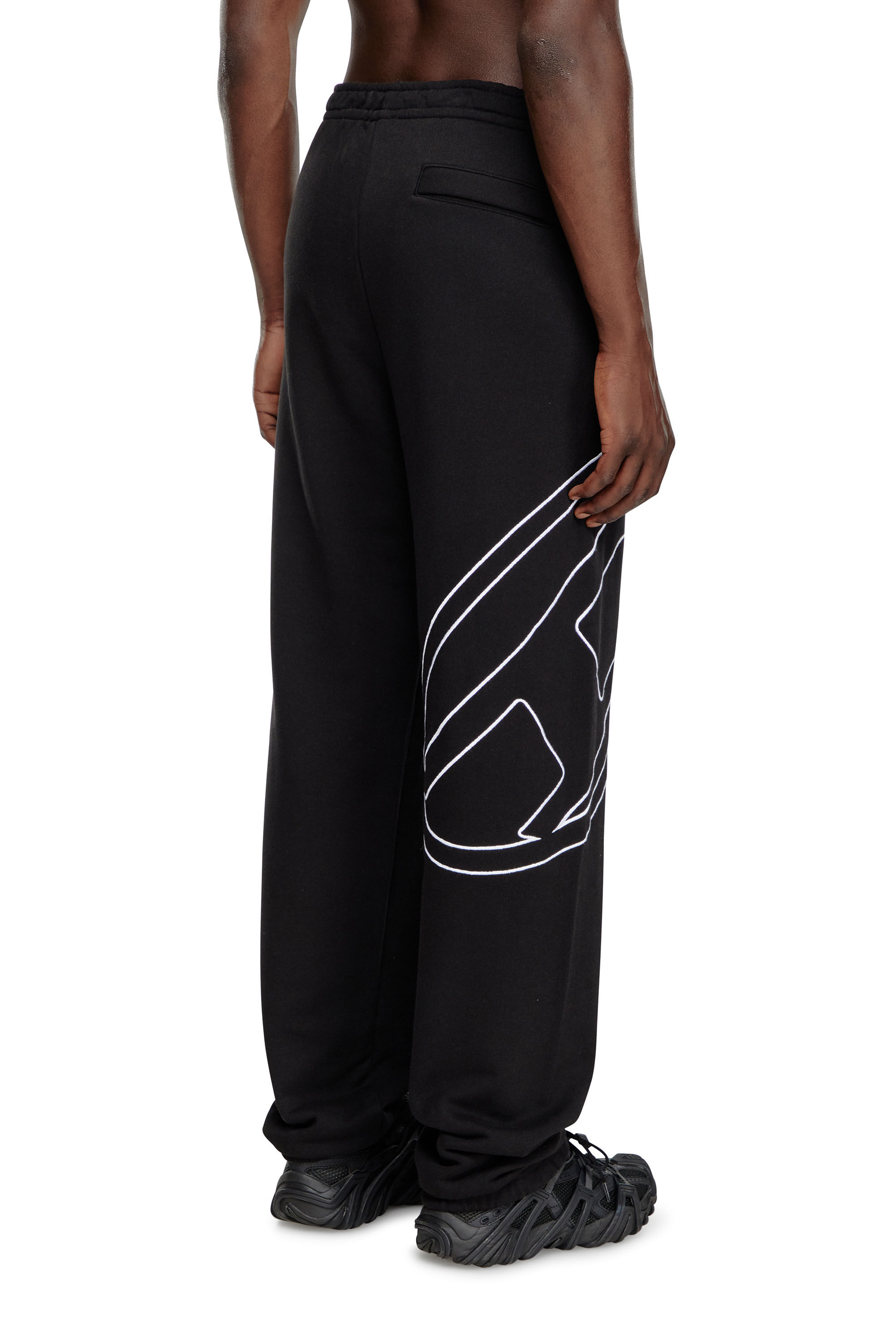 Diesel - P-MARKY-MEGOVAL-D, Pantalon de survêtement avec méga oval D Homme in Noir - 4