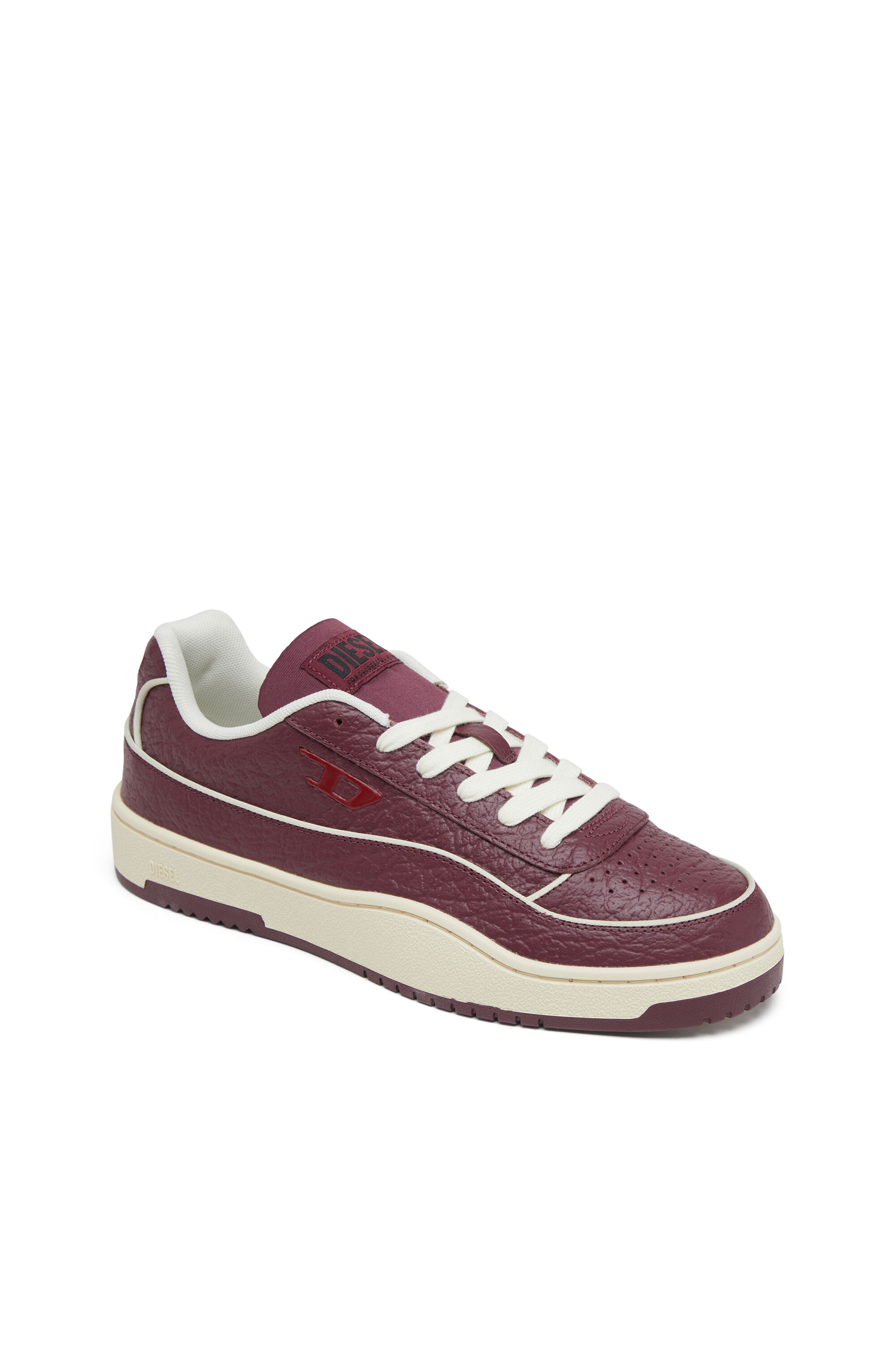 Diesel - S-TRACKER-D LOW, S-Tracker-D-Sneakers en cuir texturé Homme in Rouge - 6