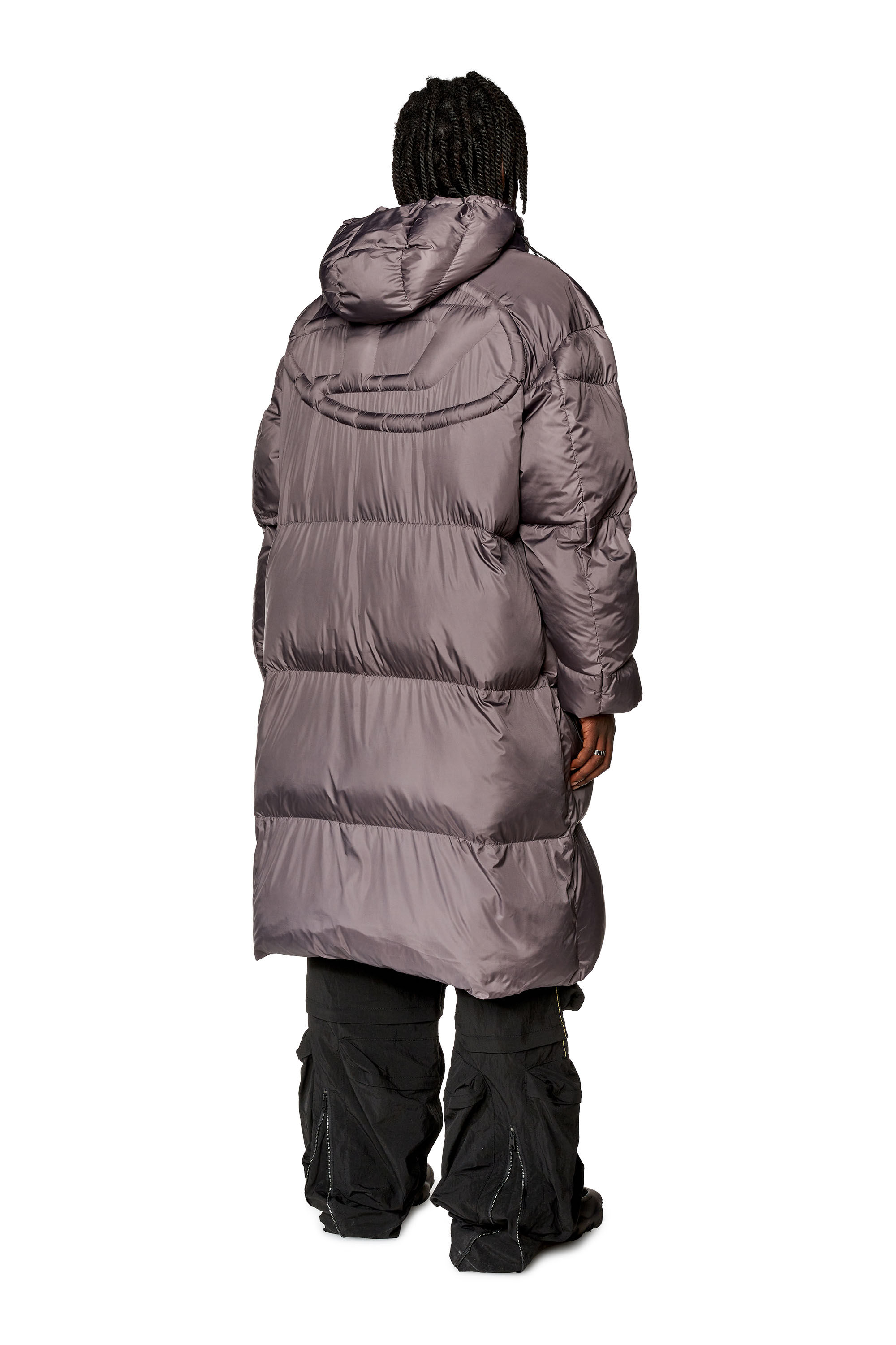Diesel - W-TAKRY, Veste doudoune avec logo oval D cousu Homme in Gris - 3