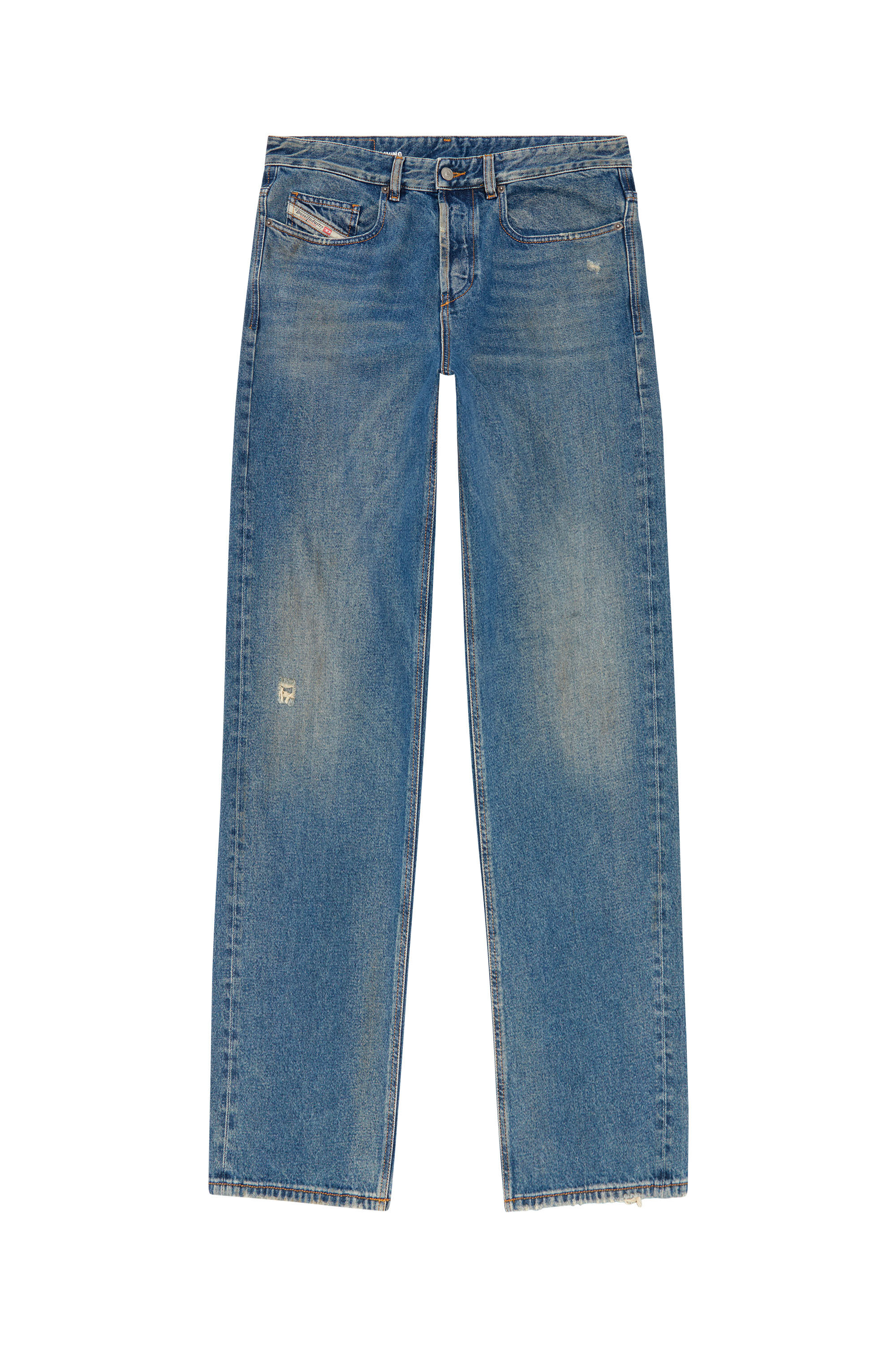 Diesel - Straight Jeans 2001 D-Macro 09J79, Bleu moyen - Image 2