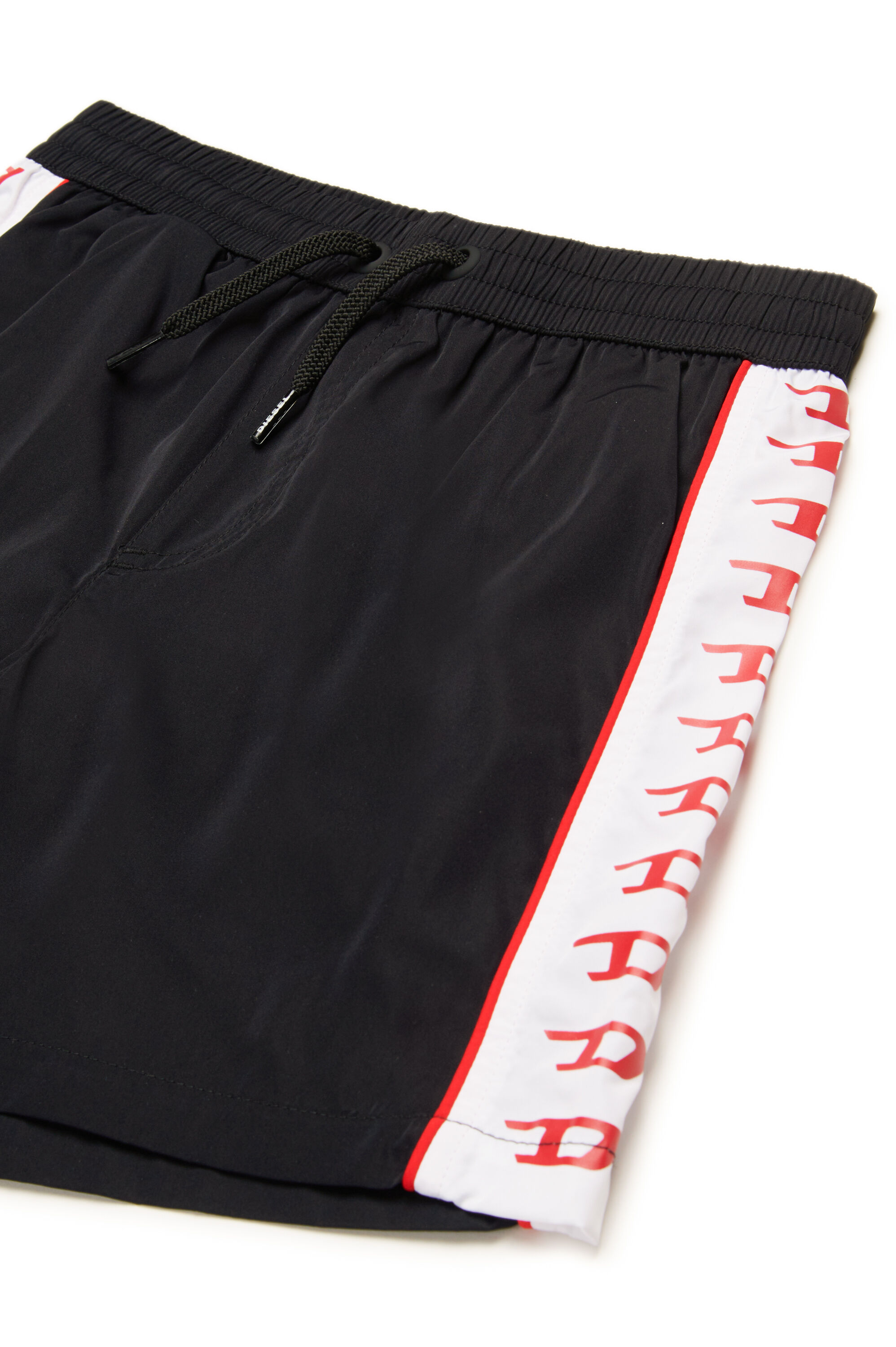 Diesel - MIPRES, Short de bain avec bandes à logo contrastées Homme in Noir - 3