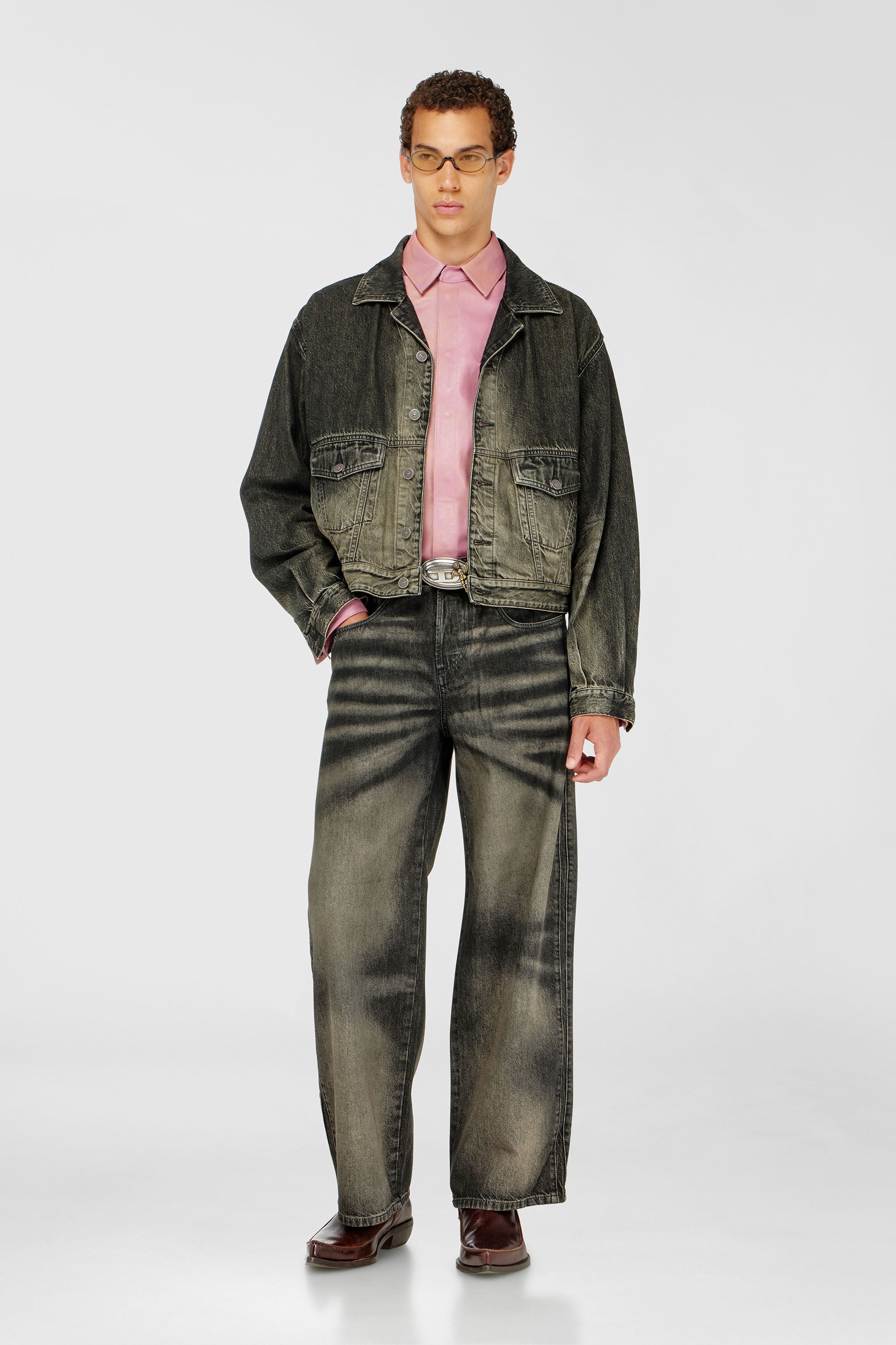 Diesel - Relaxed Jeans 1982 D-Hakou 09R33 Mixte, Noir/Gris fonc&eacute; - Image 1