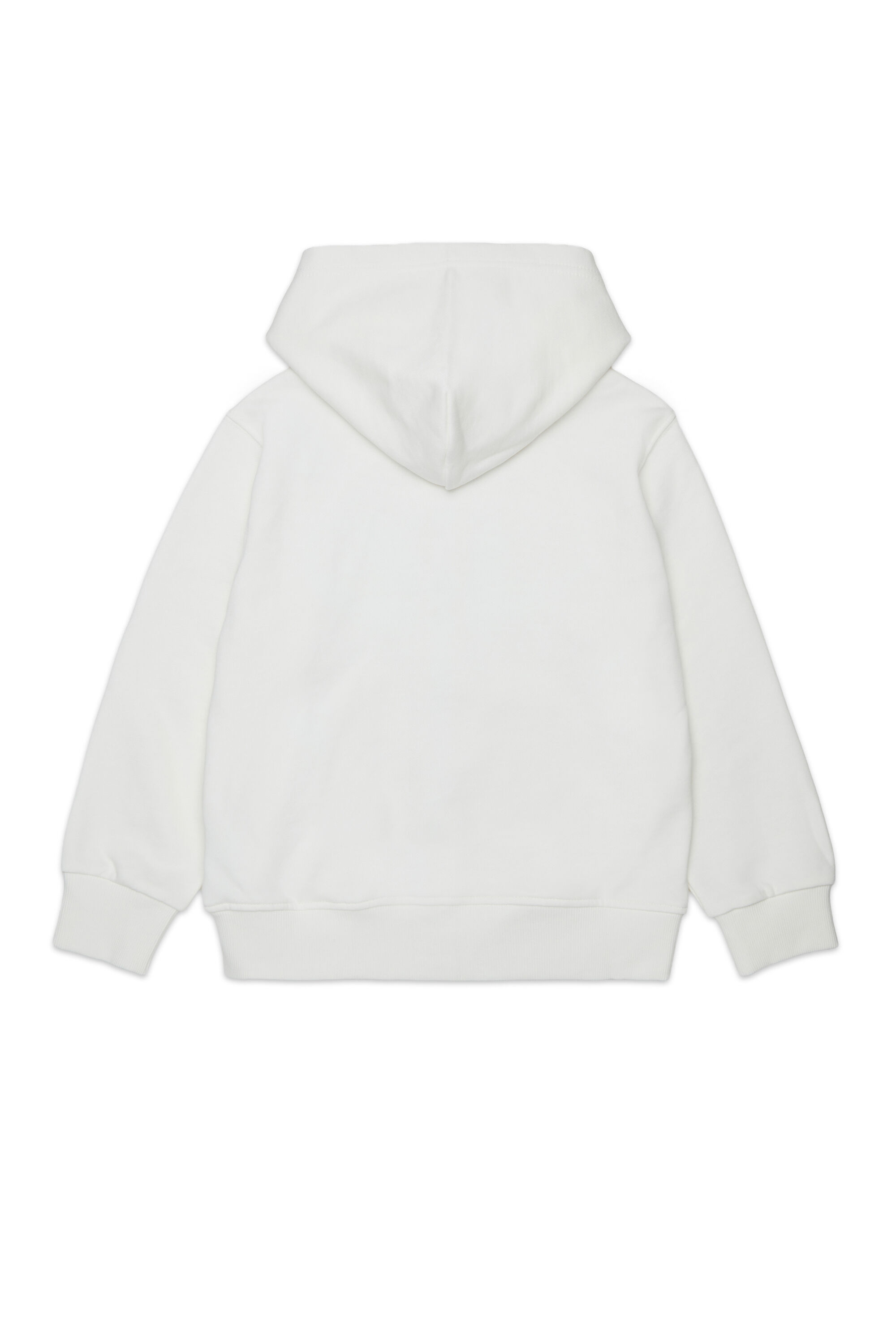Diesel - SLOGY OVER, Man's Zipped hoodie with maxi print in White - 2
