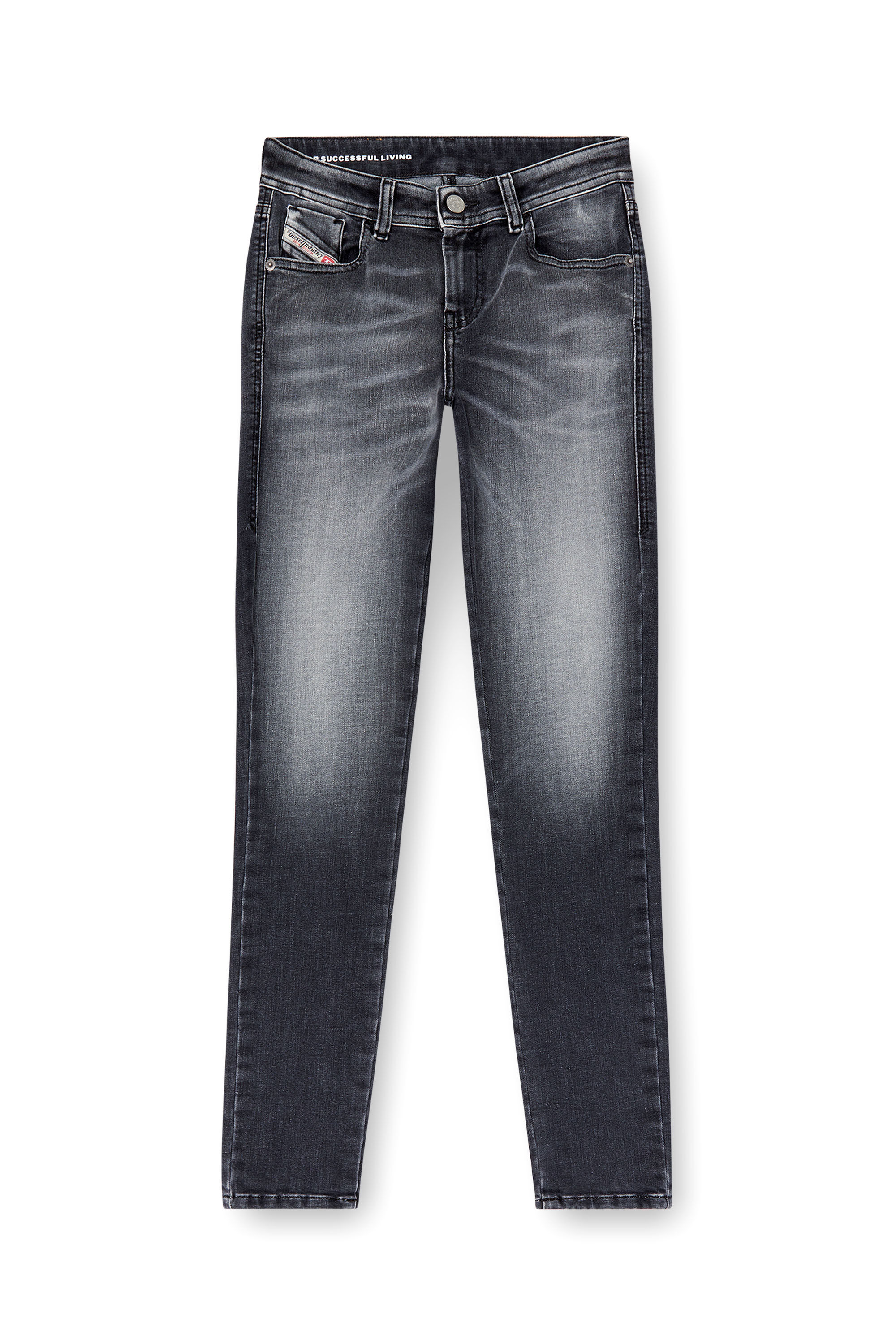 Diesel - Skinny Jeans 2017 Slandy 09K97 Femme, Noir/Gris foncé - Image 2