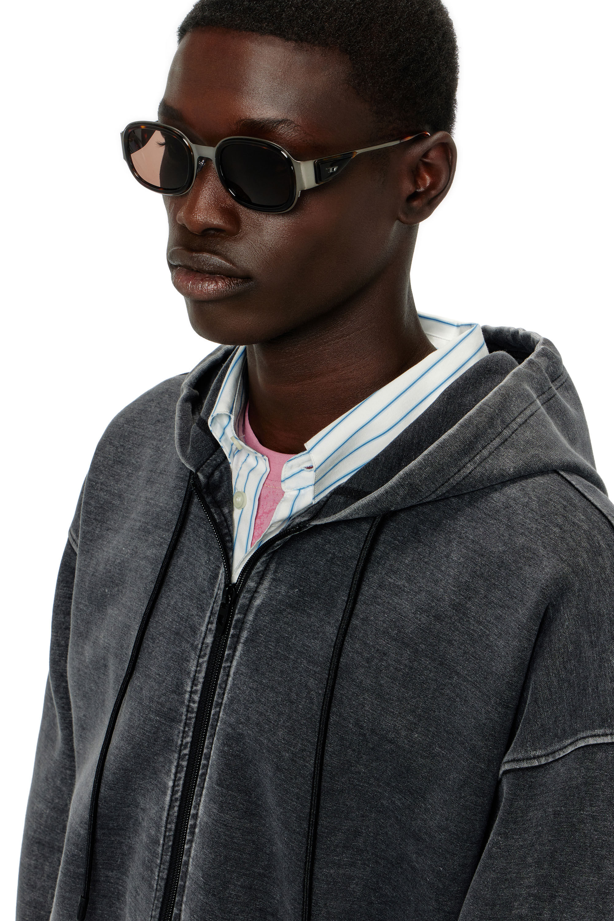 Diesel - 0DL1020, Lunettes de soleil carr&eacute;es Mixte in Marron - 4