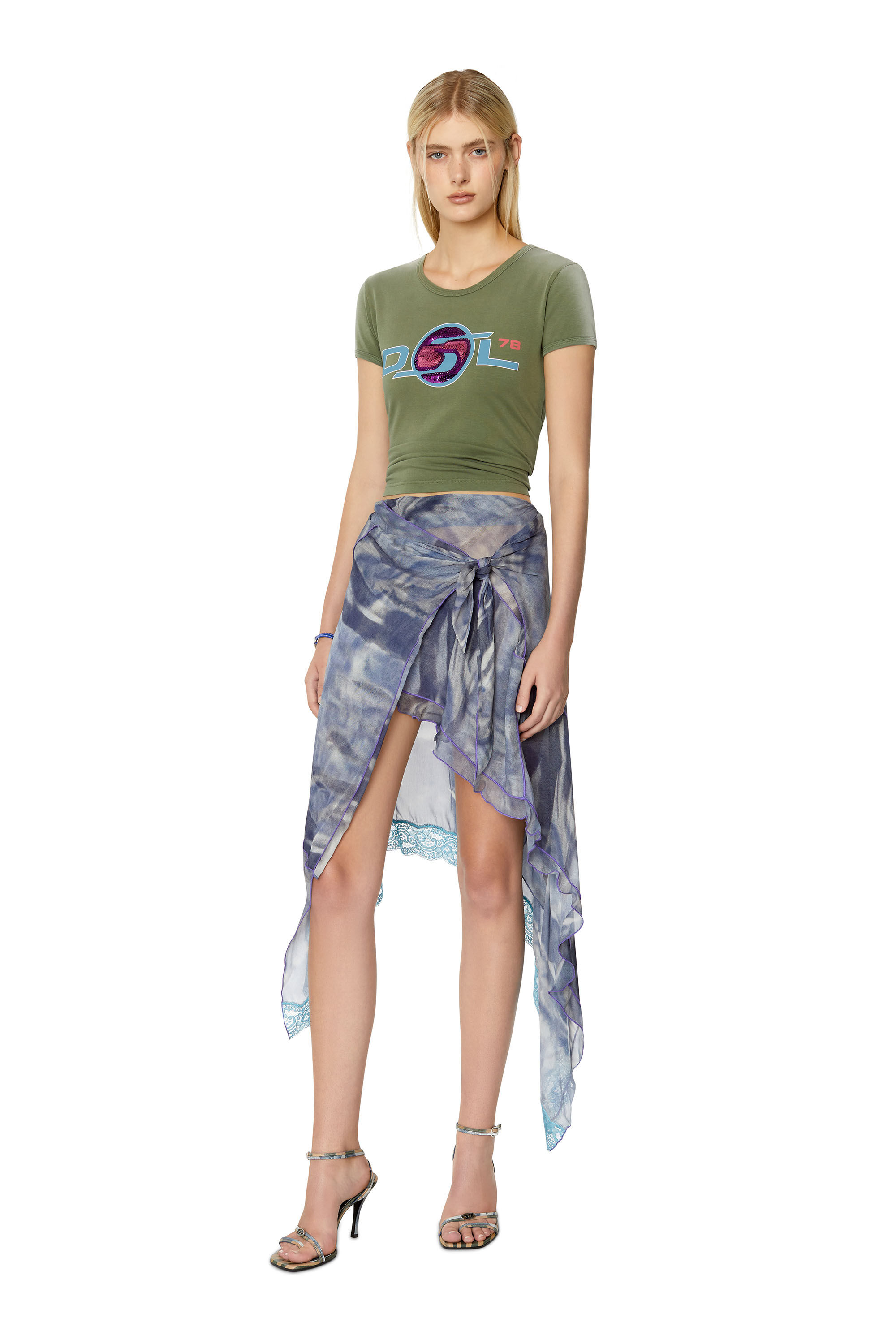 Diesel - T-UNCUTIE-LONG-E2, Olive Green - Image 1