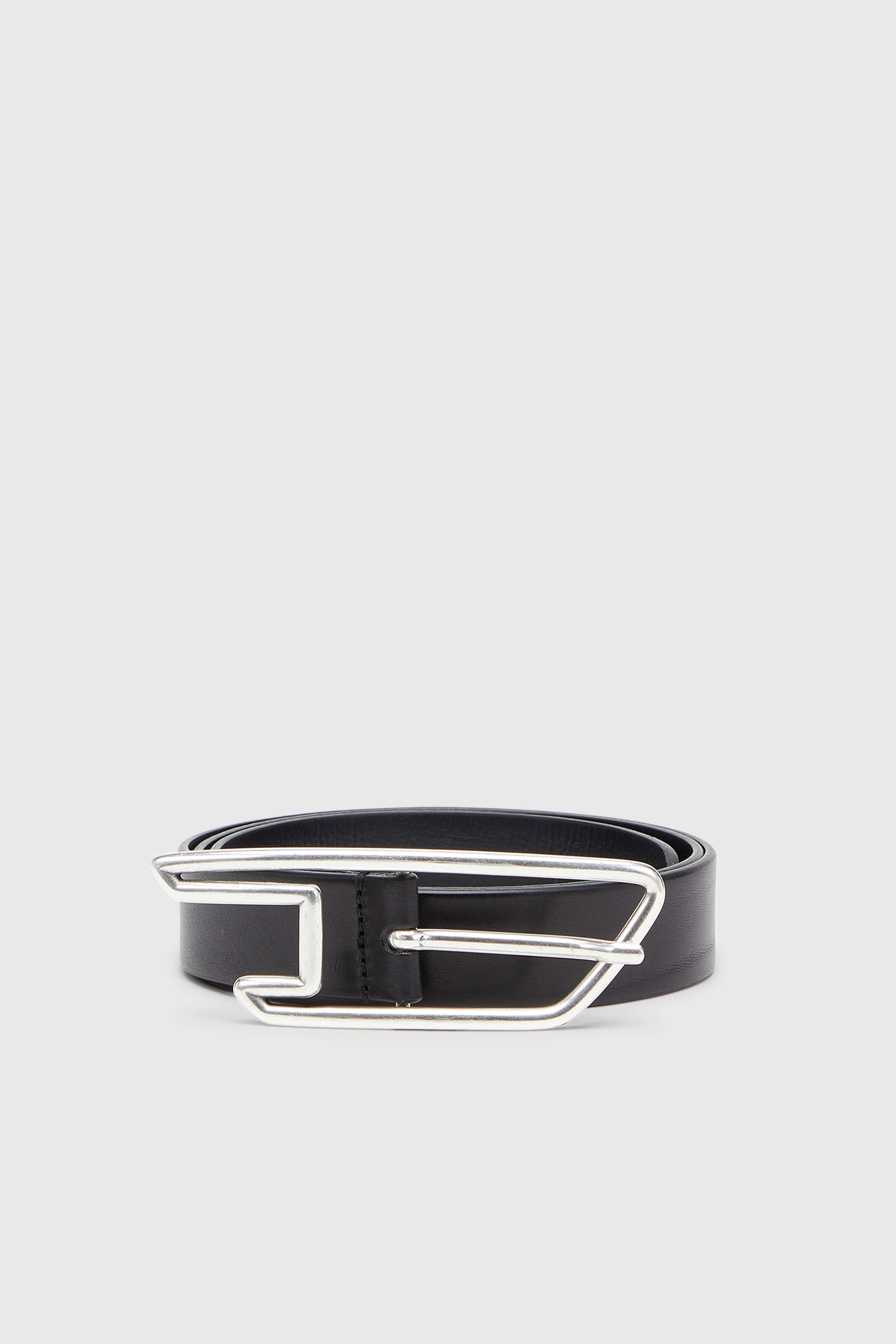 Diesel - B-D LINE 30, Ceinture 3 cm en cuir avec boucle &agrave; logo D Mixte in Noir - 1