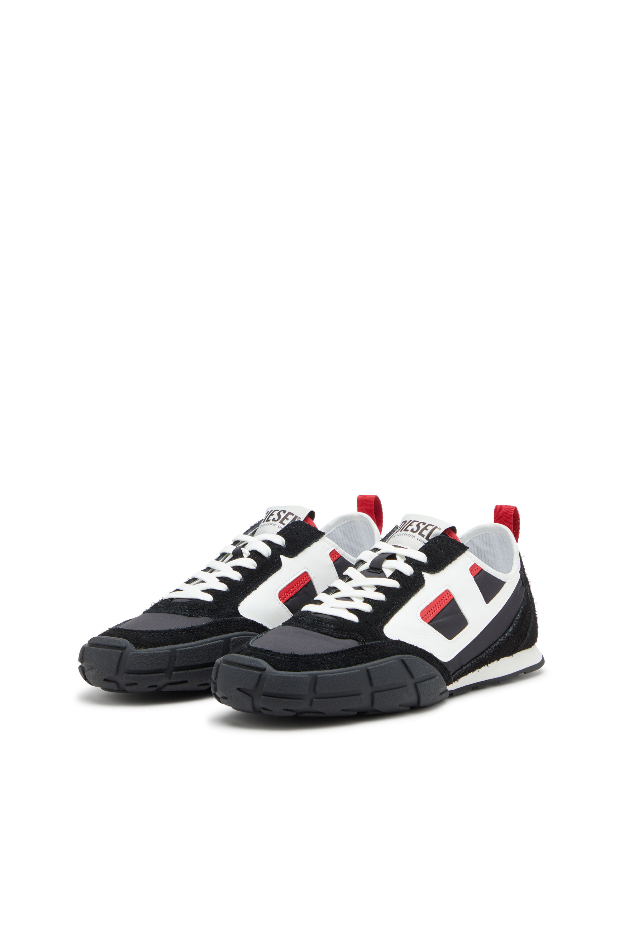 Diesel - S-PAGODHA LOW, Sneakers en cuir, suède et tissu indéchirable Homme in ToBeDefined - 8