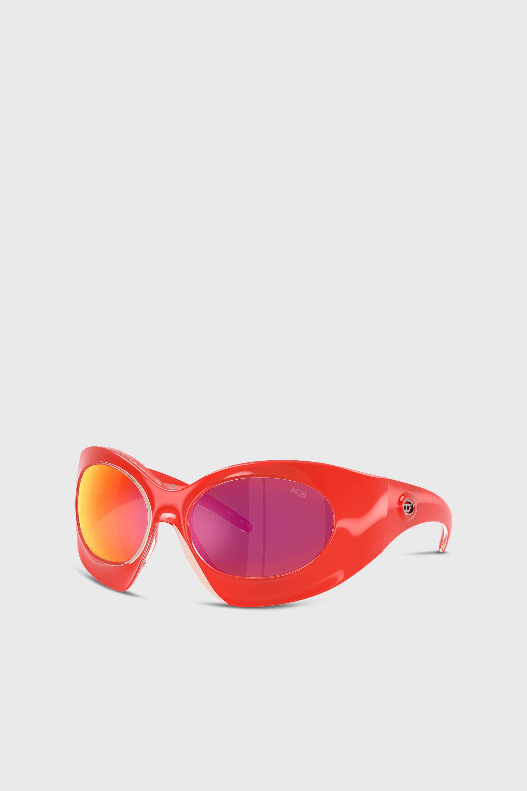 Diesel - Tropik_ta Sunnies, Lunettes de soleil &agrave; monture enveloppante Mixte in Orange - 4
