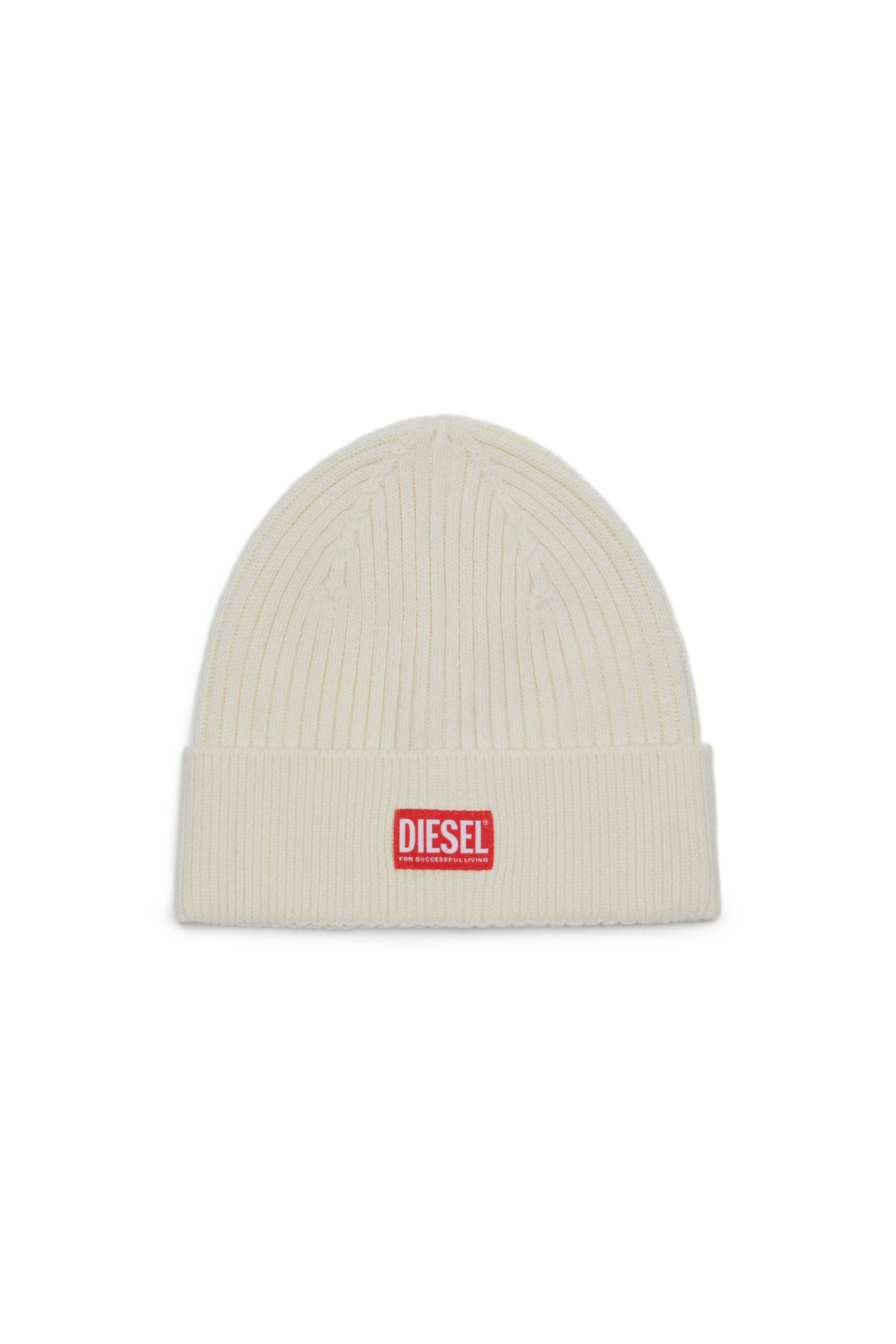 DIESEL K-Coder-H 2x2 ニットキャップロゴ K-CODER-H 2X2（UNISEX）ロゴニットキャップ｜ブラック