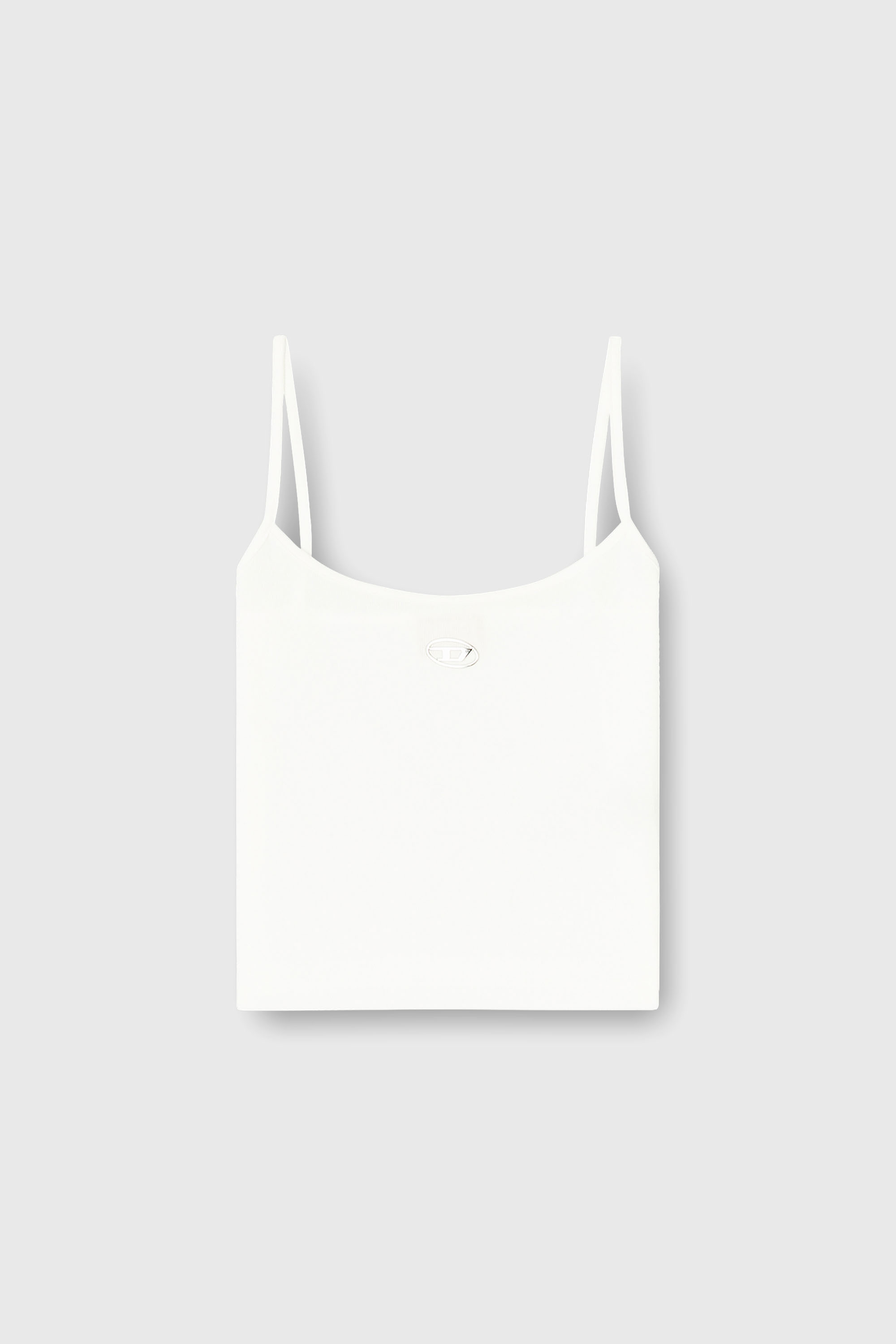 Diesel - T-HUPY-OD, Haut c&ocirc;tel&eacute; avec Oval D m&eacute;tallique Femme in Blanc - 2