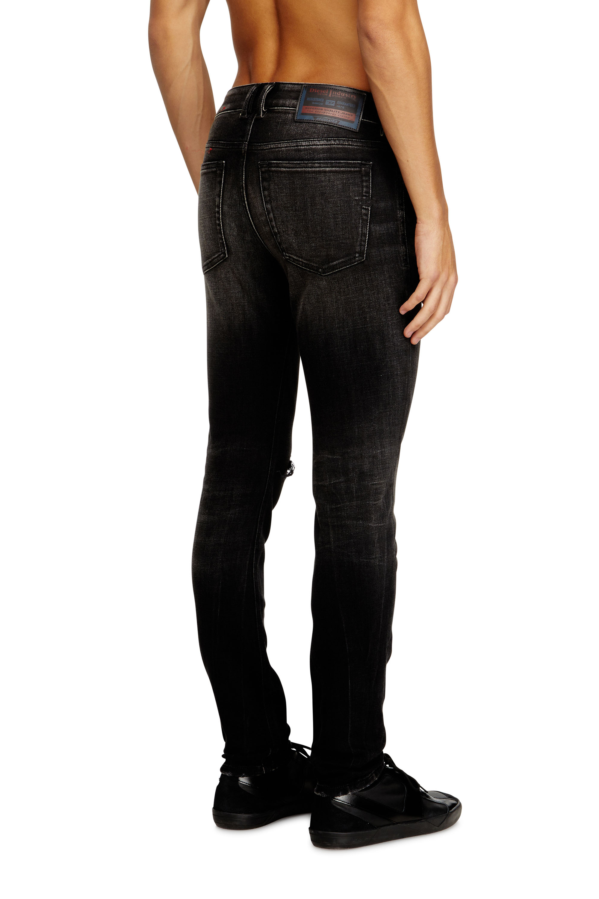 Diesel - Skinny Jeans 1979 Sleenker 09N19 Homme, Noir/Gris foncé - Image 4