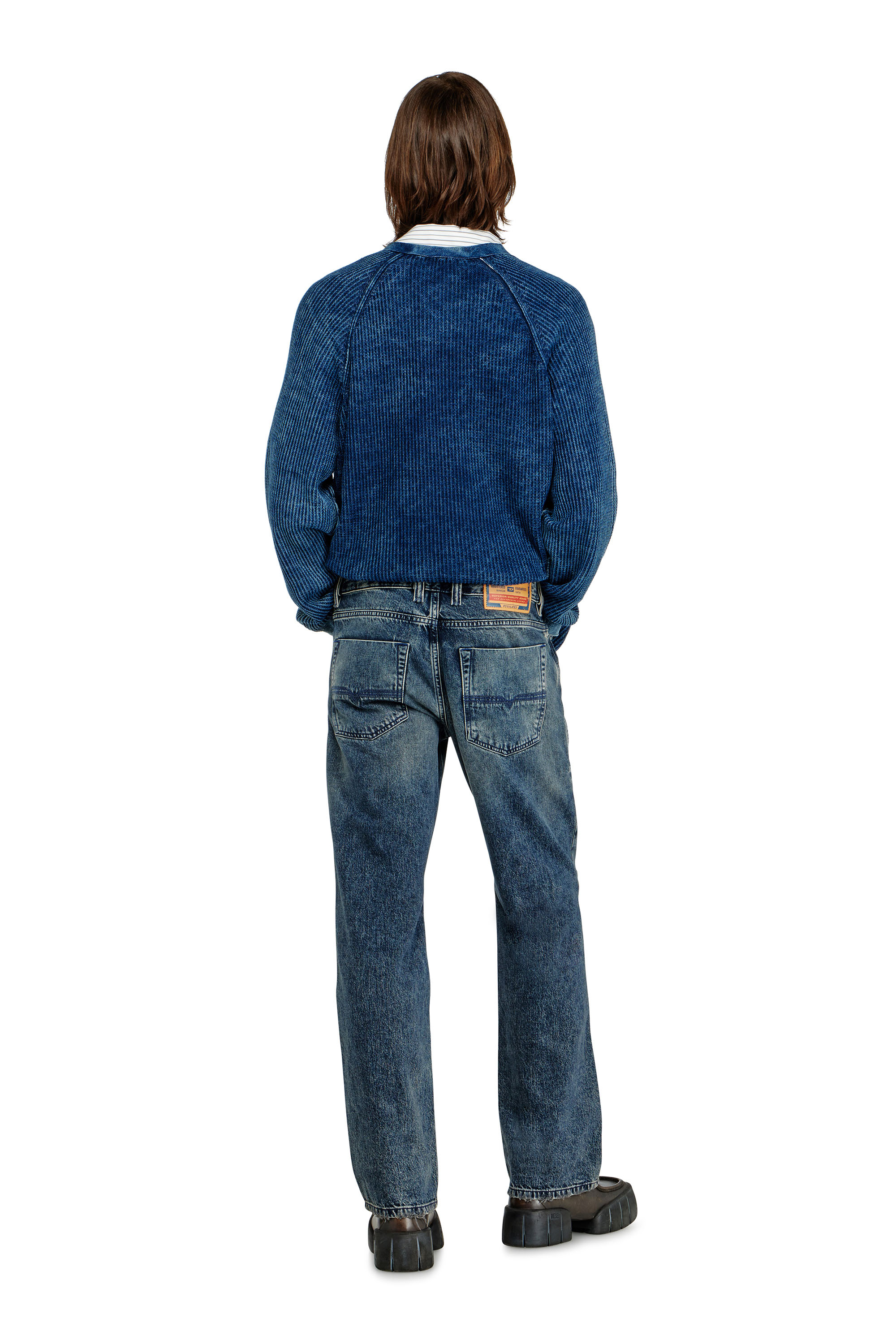 Diesel - Relaxed Jeans 1980 D-Eeper 09N68 Homme, Bleu Fonc&eacute; - Image 3