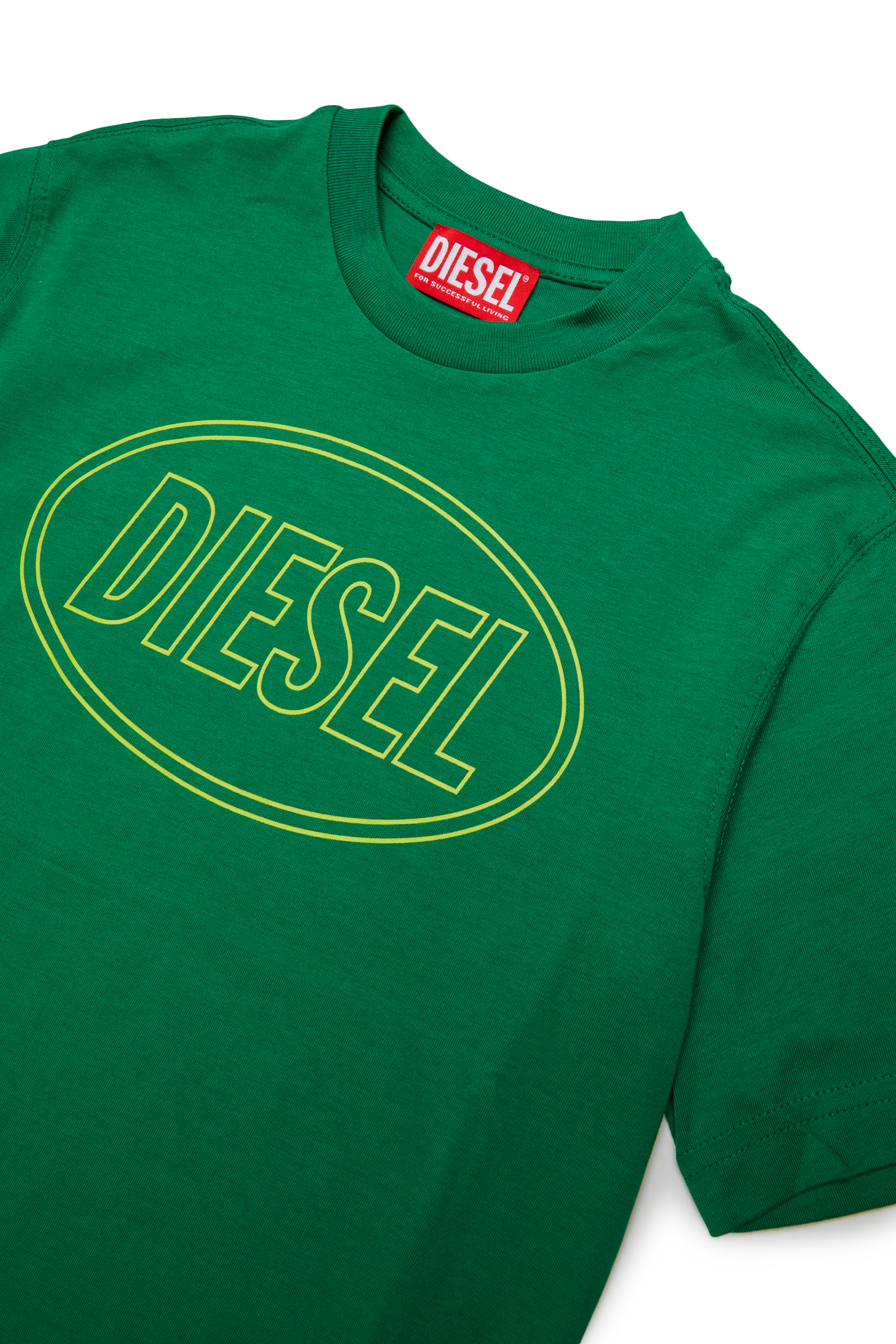Diesel - TCIRCLE OVER, T-shirt en coton avec imprim&eacute; Diesel Homme in Vert - 3